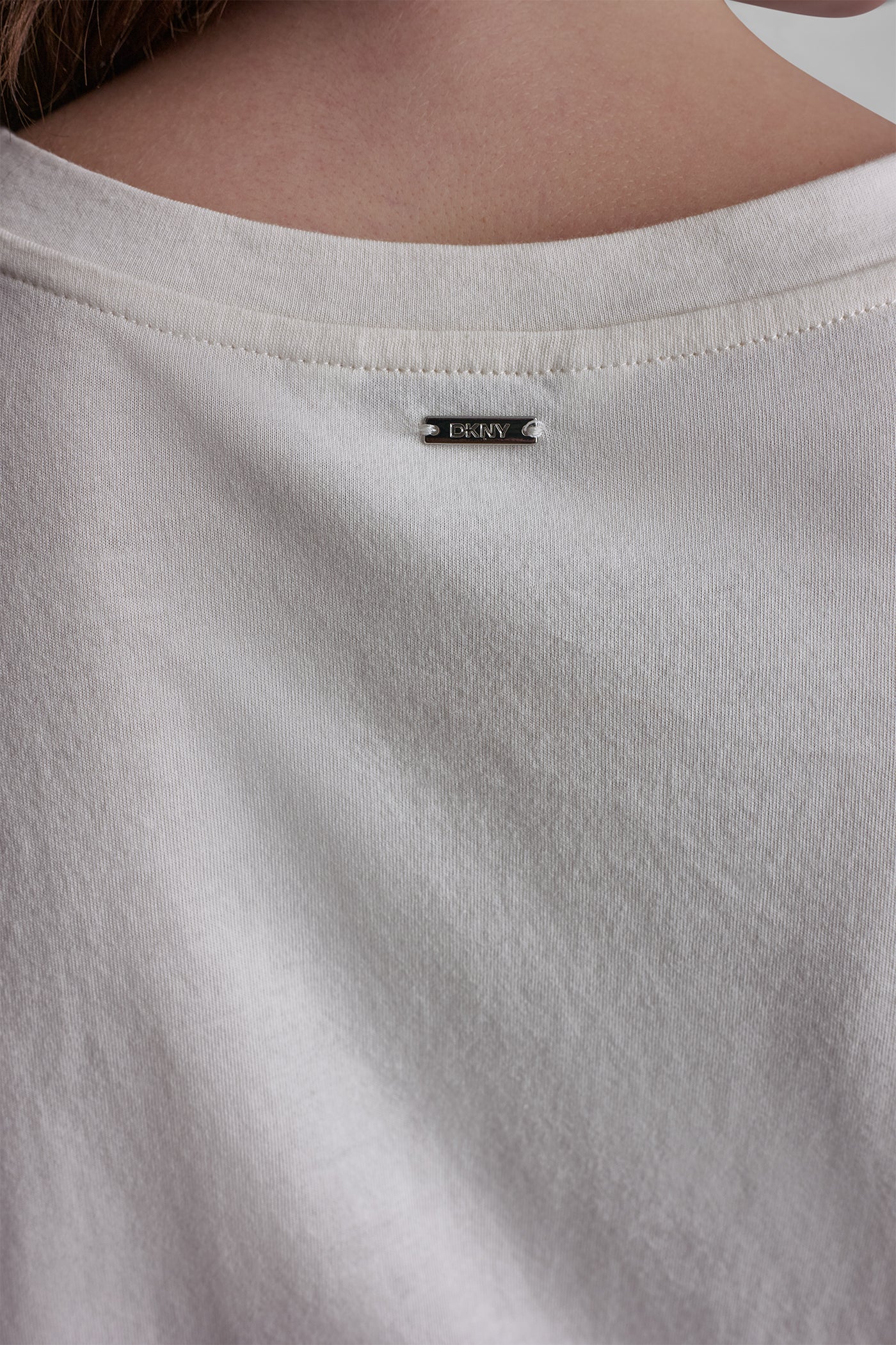 MIXED MEDIA TIE-FRONT TEE VIEW 8