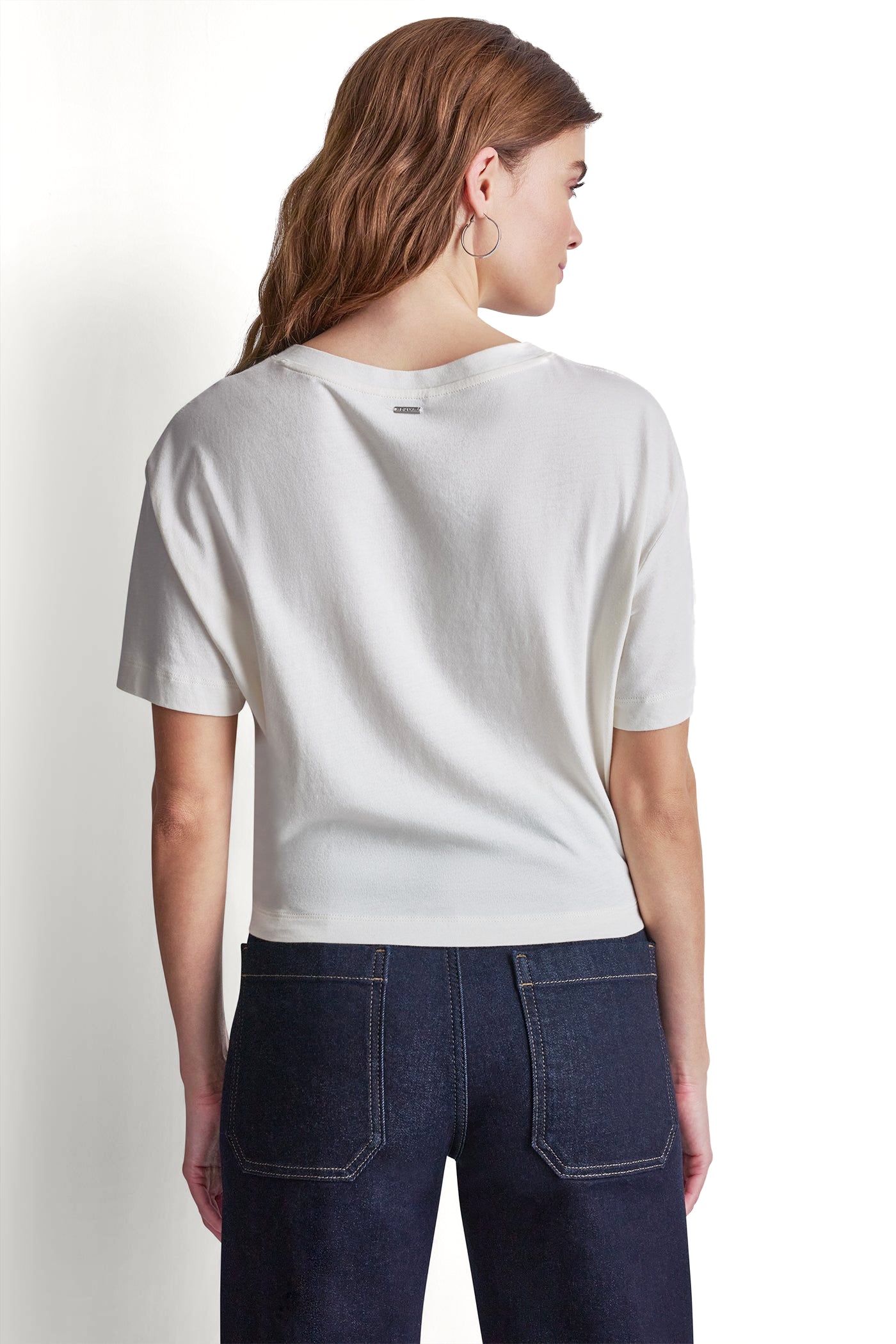MIXED MEDIA TIE-FRONT TEE VIEW 3 | All Products