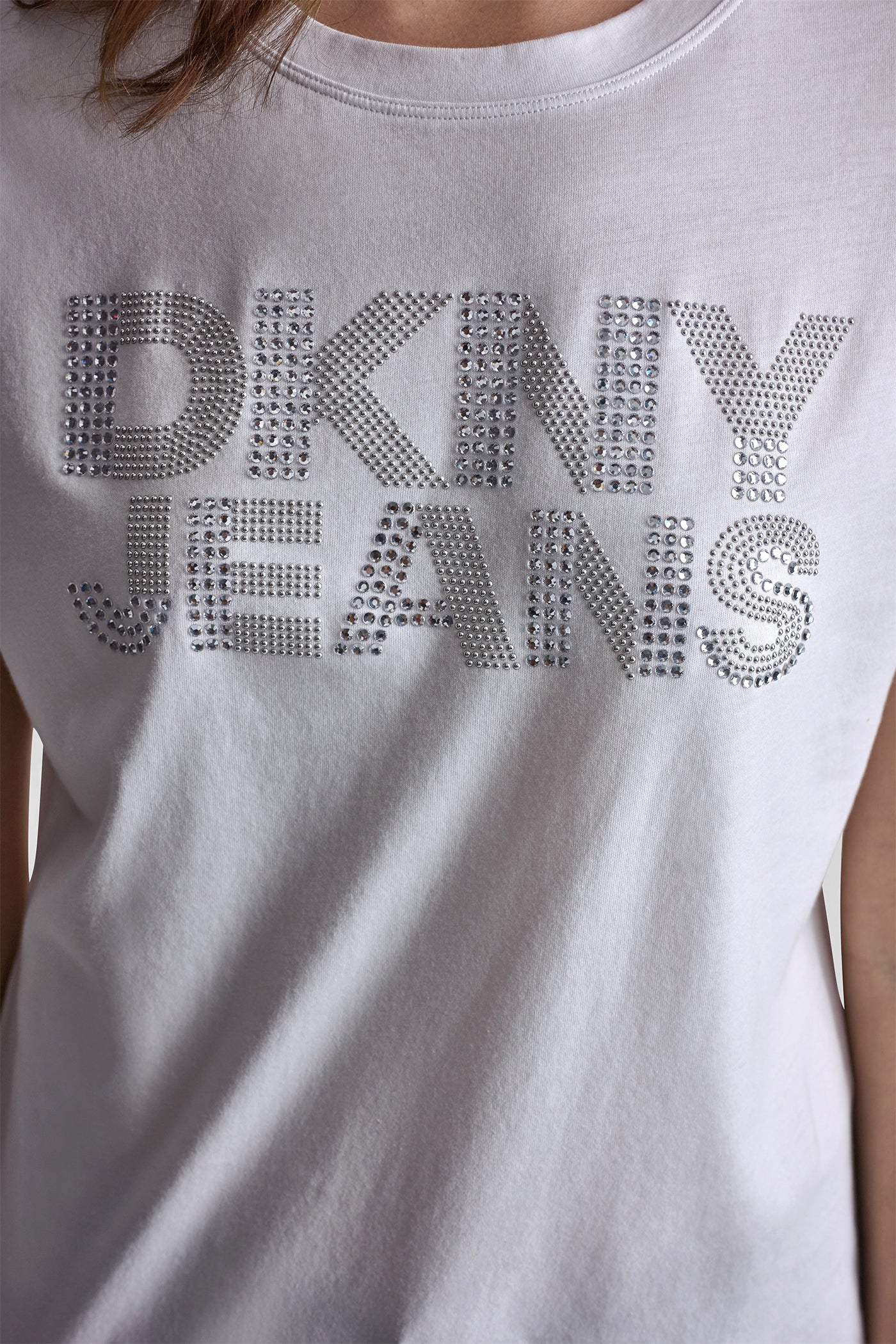 DKNY JEANS STACKED RHINESTONE DOME TEE VIEW 5 | New Arrivals