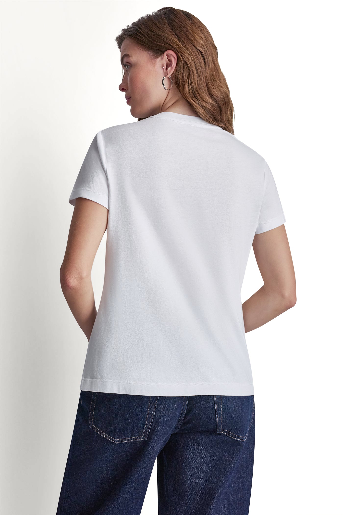 DKNY JEANS STACKED RHINESTONE DOME TEE VIEW 3 | Summer Collection