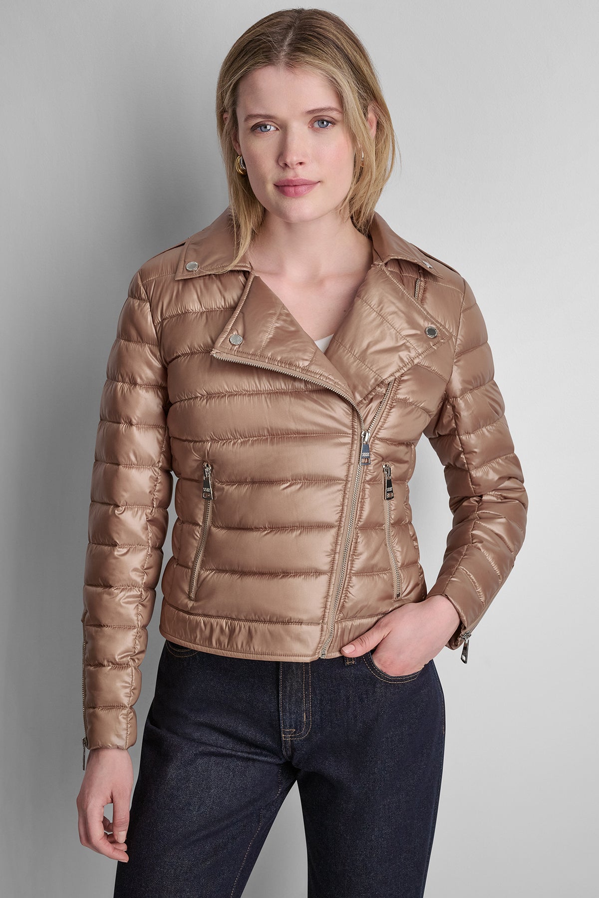 MOTO STYLE PUFFER JACKET VIEW 1