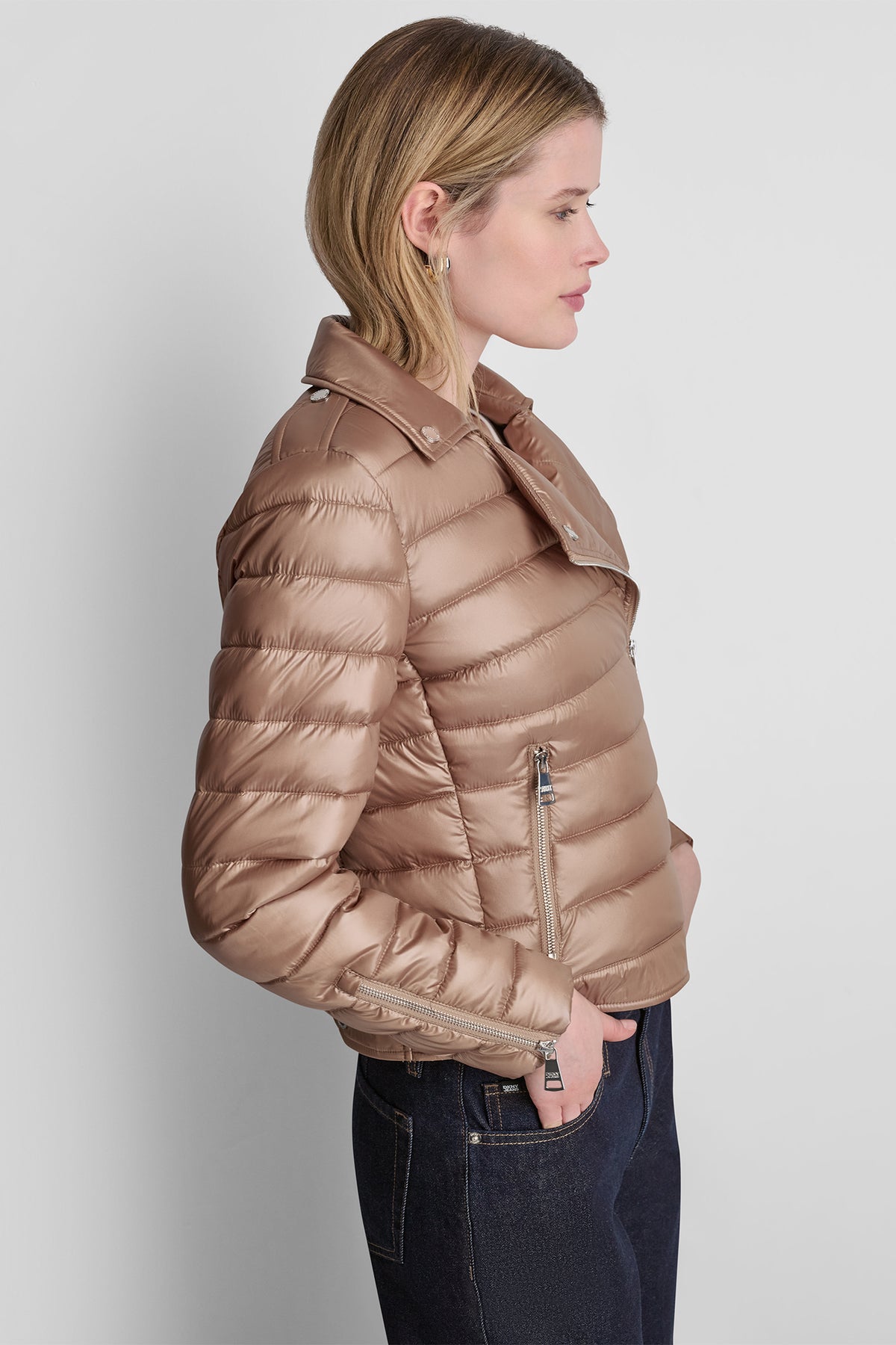 MOTO STYLE PUFFER JACKET VIEW 2