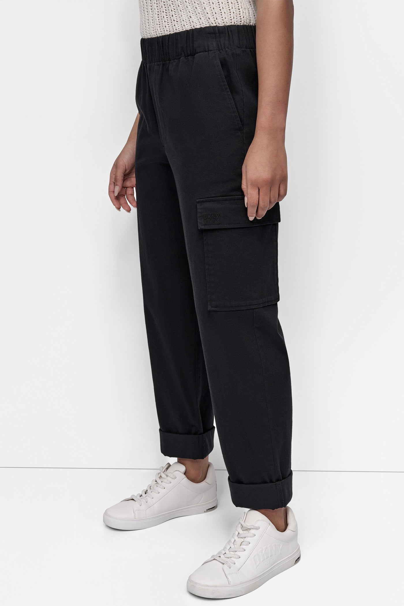 HIGH-RISE PULL-ON CARGO JOGGER VIEW 3 | DKNY JEANS