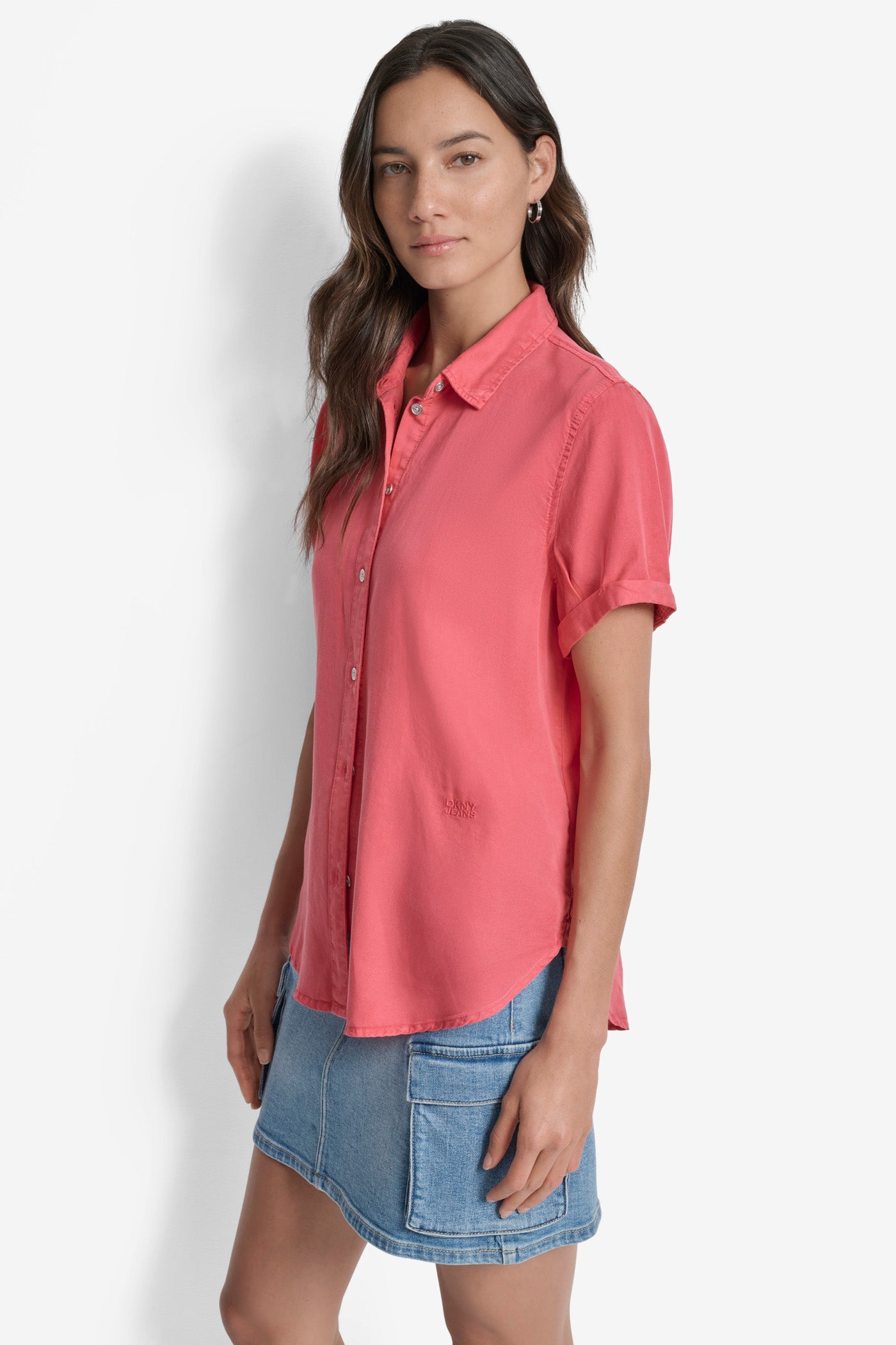 ROLLED SLEEVE SHIRT VIEW 3 | SALE TOPS AND SWEATERS