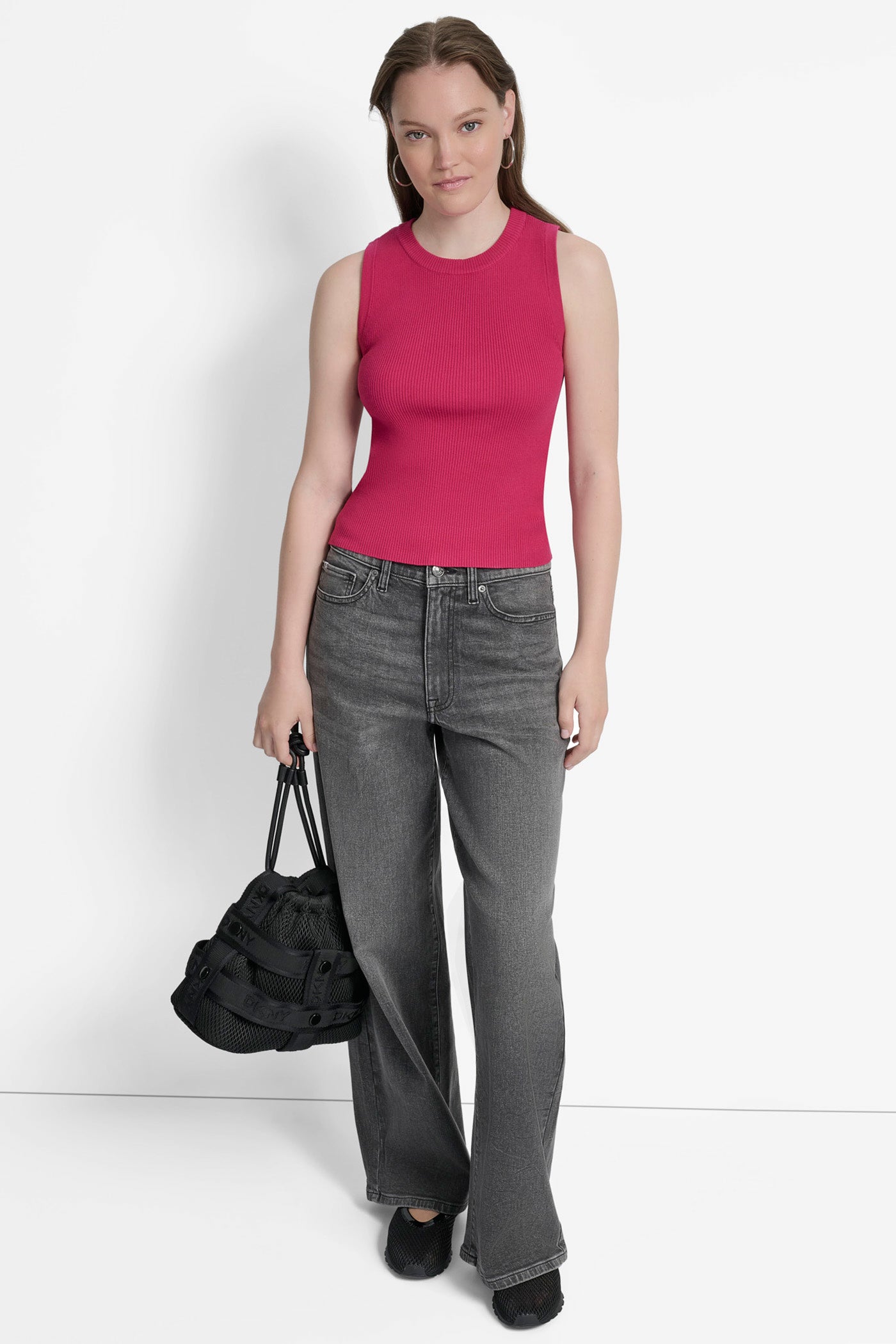 CROPPED LOGO-TRIMMED TOP VIEW 6 | DKNY Promo