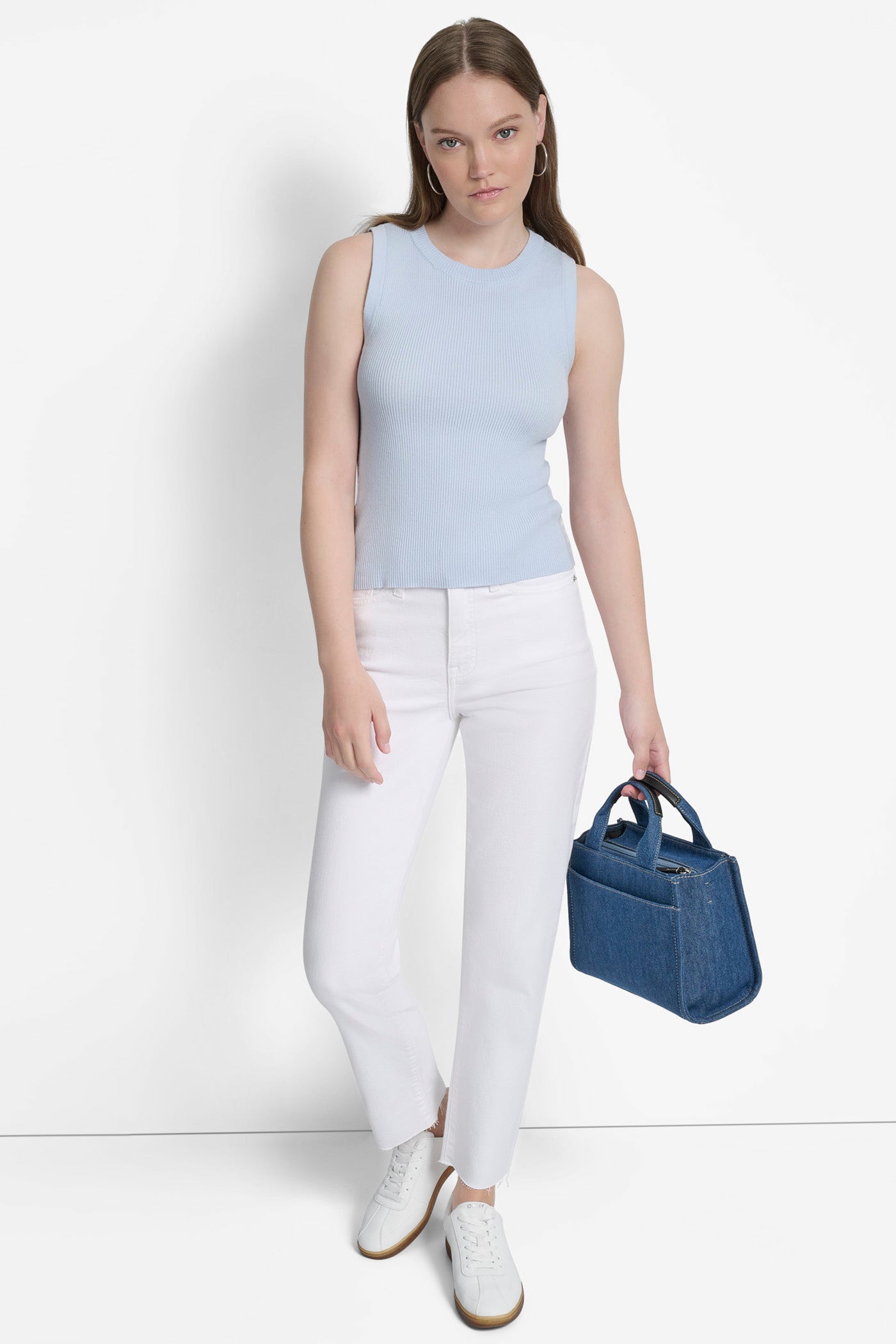 CROPPED LOGO-TRIMMED TOP VIEW 6 | DKNY Promo
