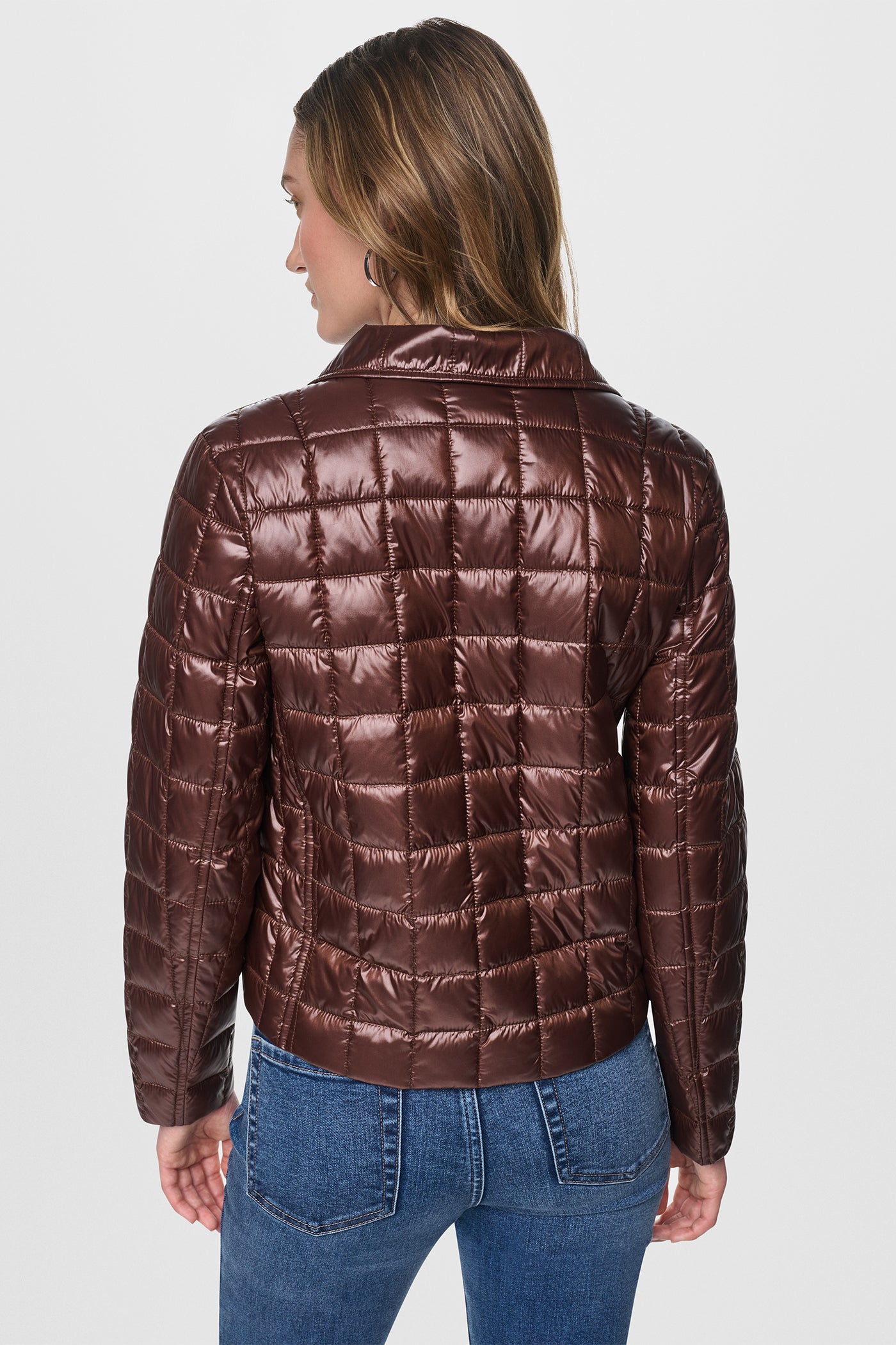 BOX QUILT PUFFER JACKET VIEW 3