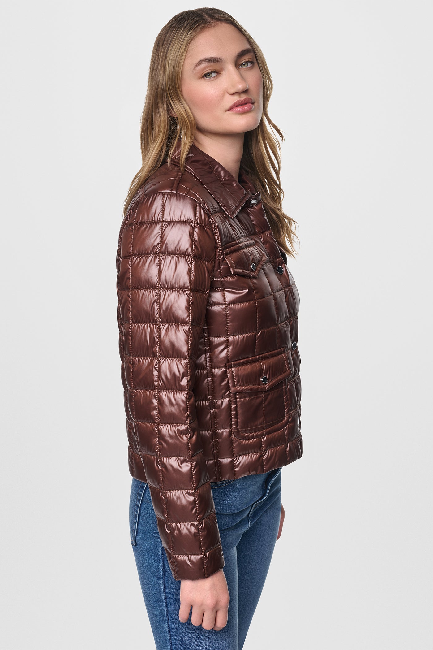 BOX QUILT PUFFER JACKET VIEW 4