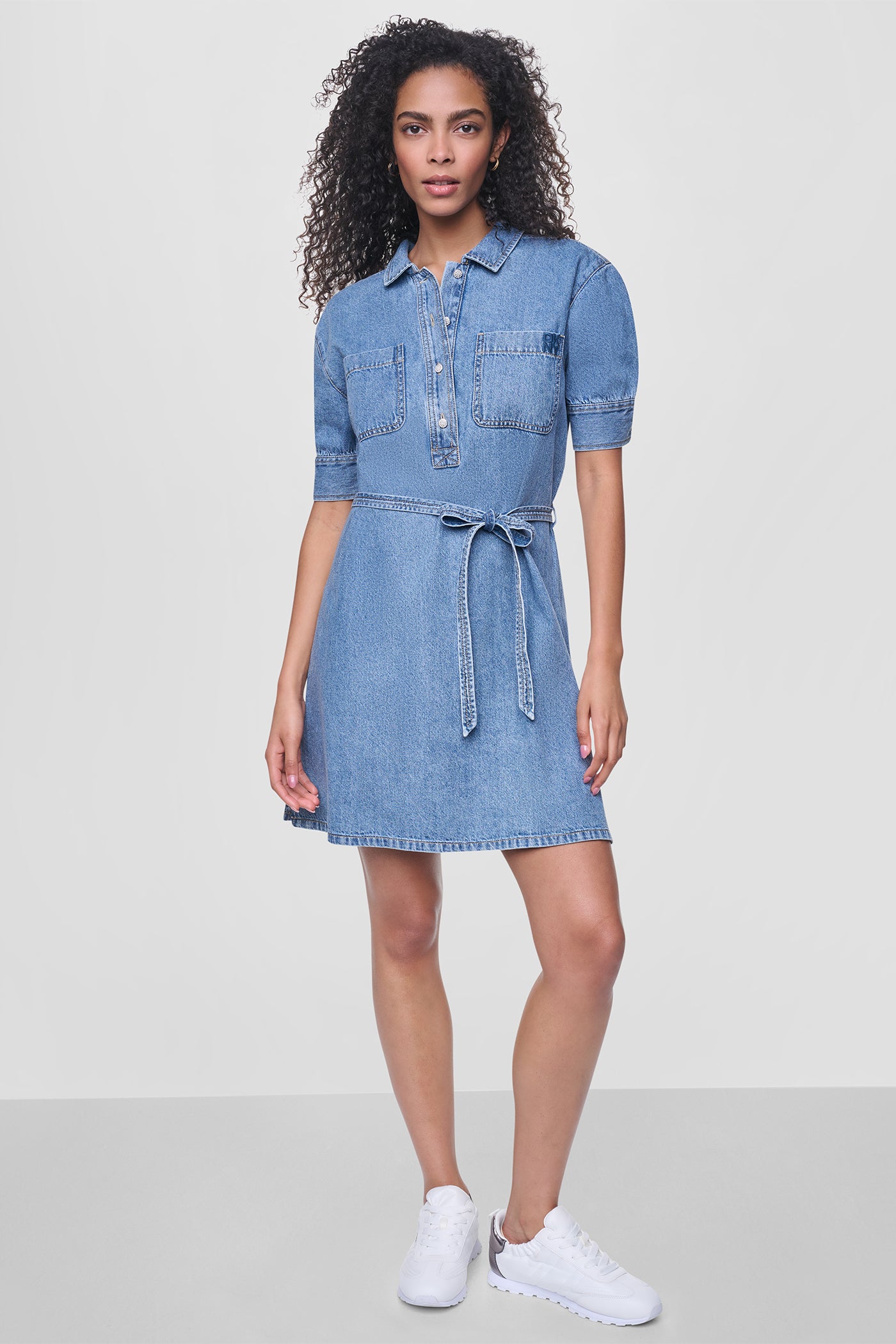 Cooper DENIM BUTTON-FRONT SHIRT DRESS, BACK VIEW | Dresses & Jumpsuits