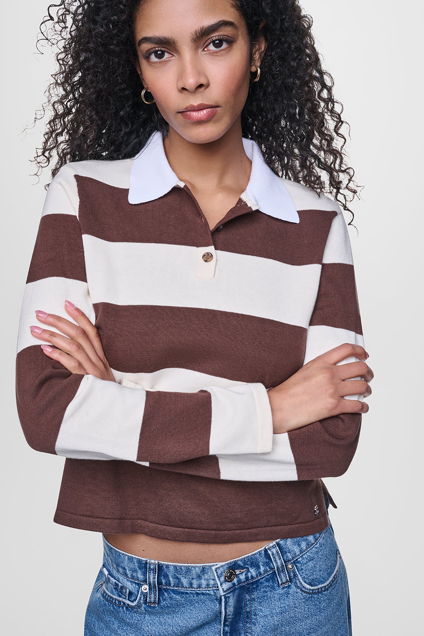 LONG SLEEVE STRIPE POLO VIEW 6