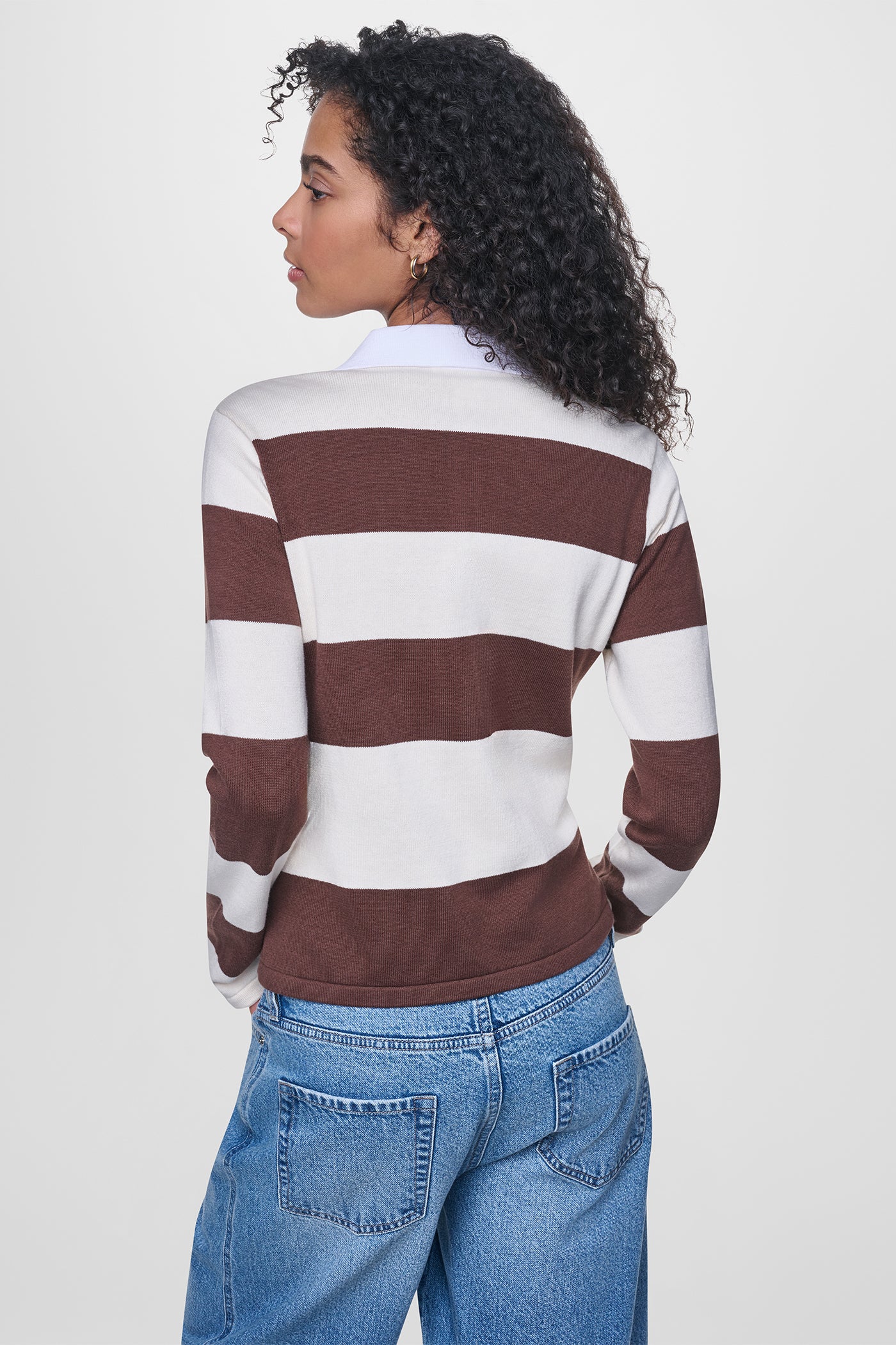 LONG SLEEVE STRIPE POLO VIEW 3