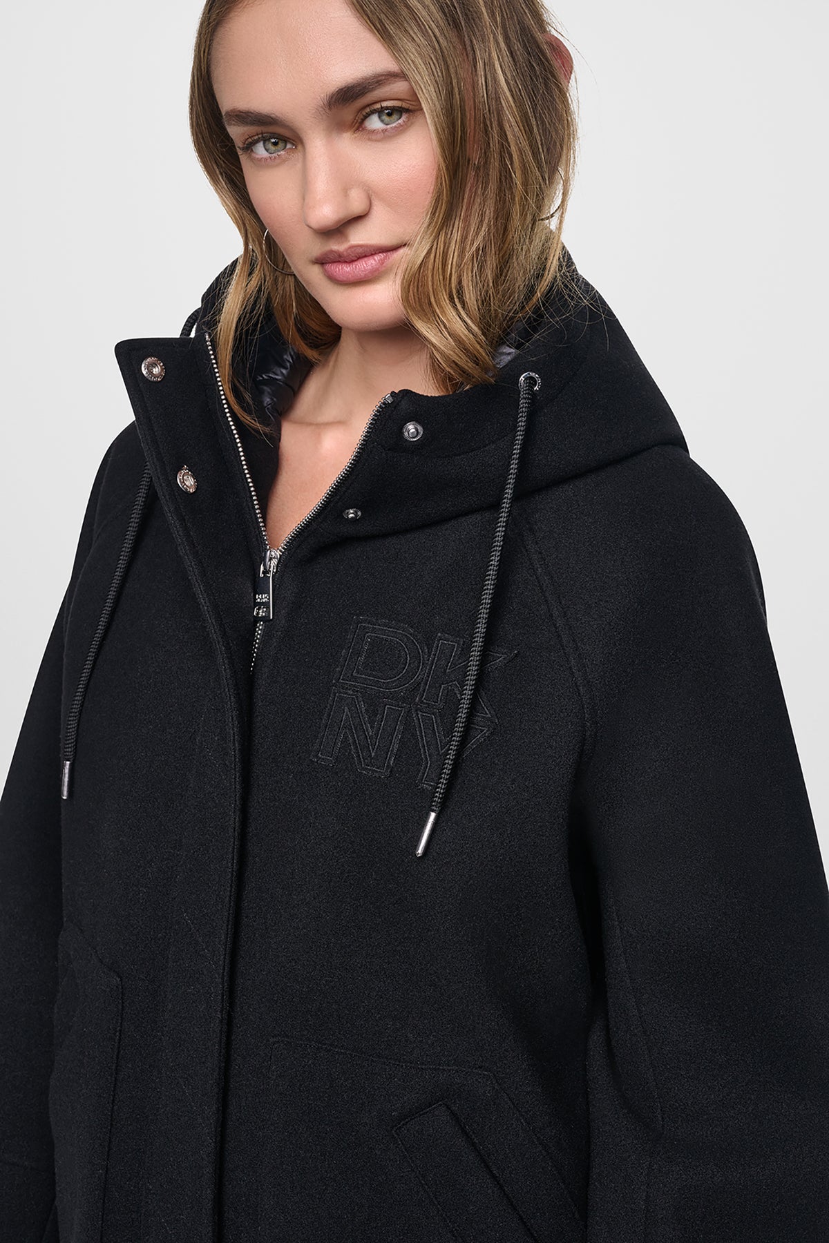 MIX MEDIA HOODED JACKET VIEW 2