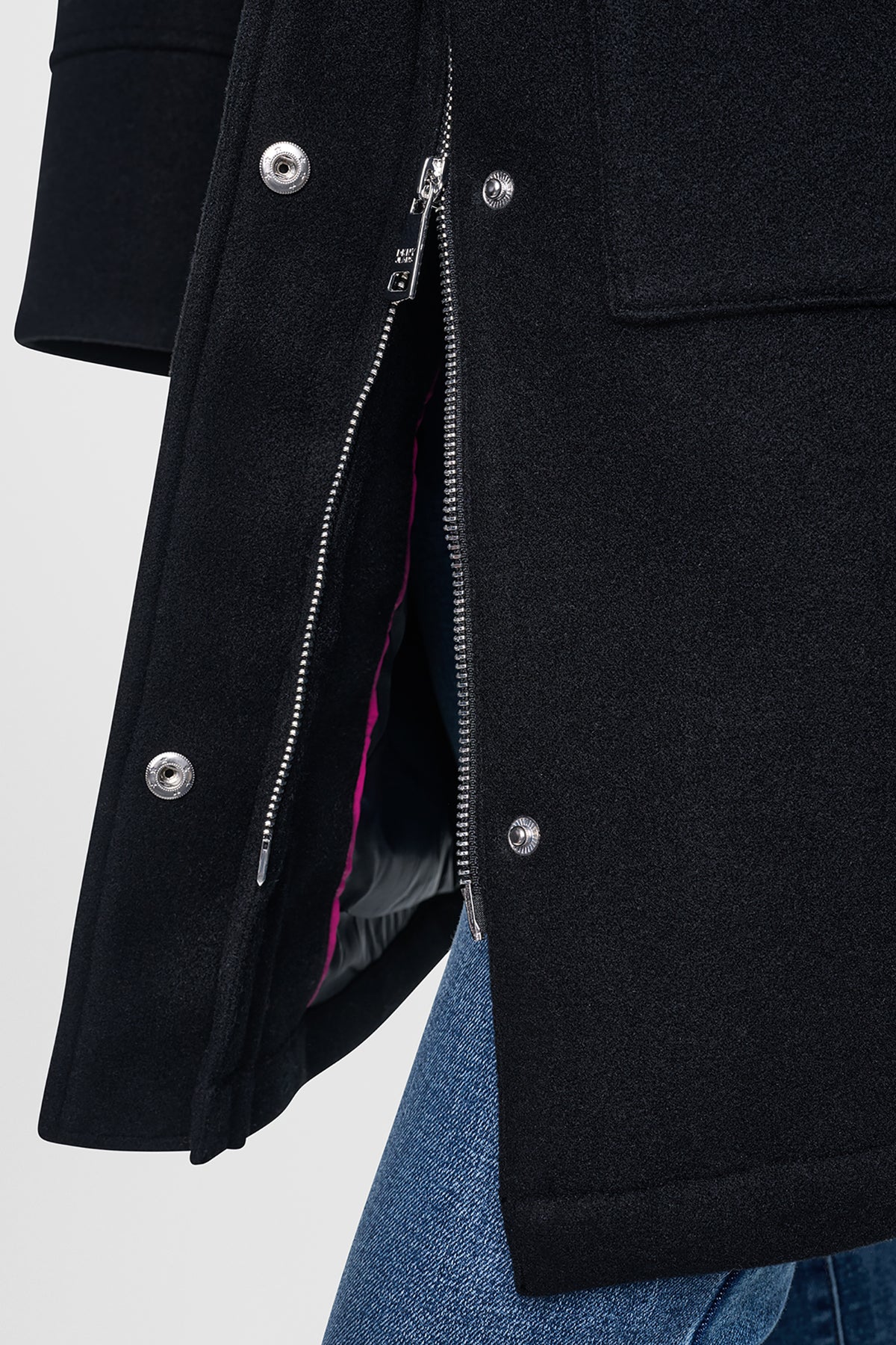 MIX MEDIA HOODED JACKET VIEW 2