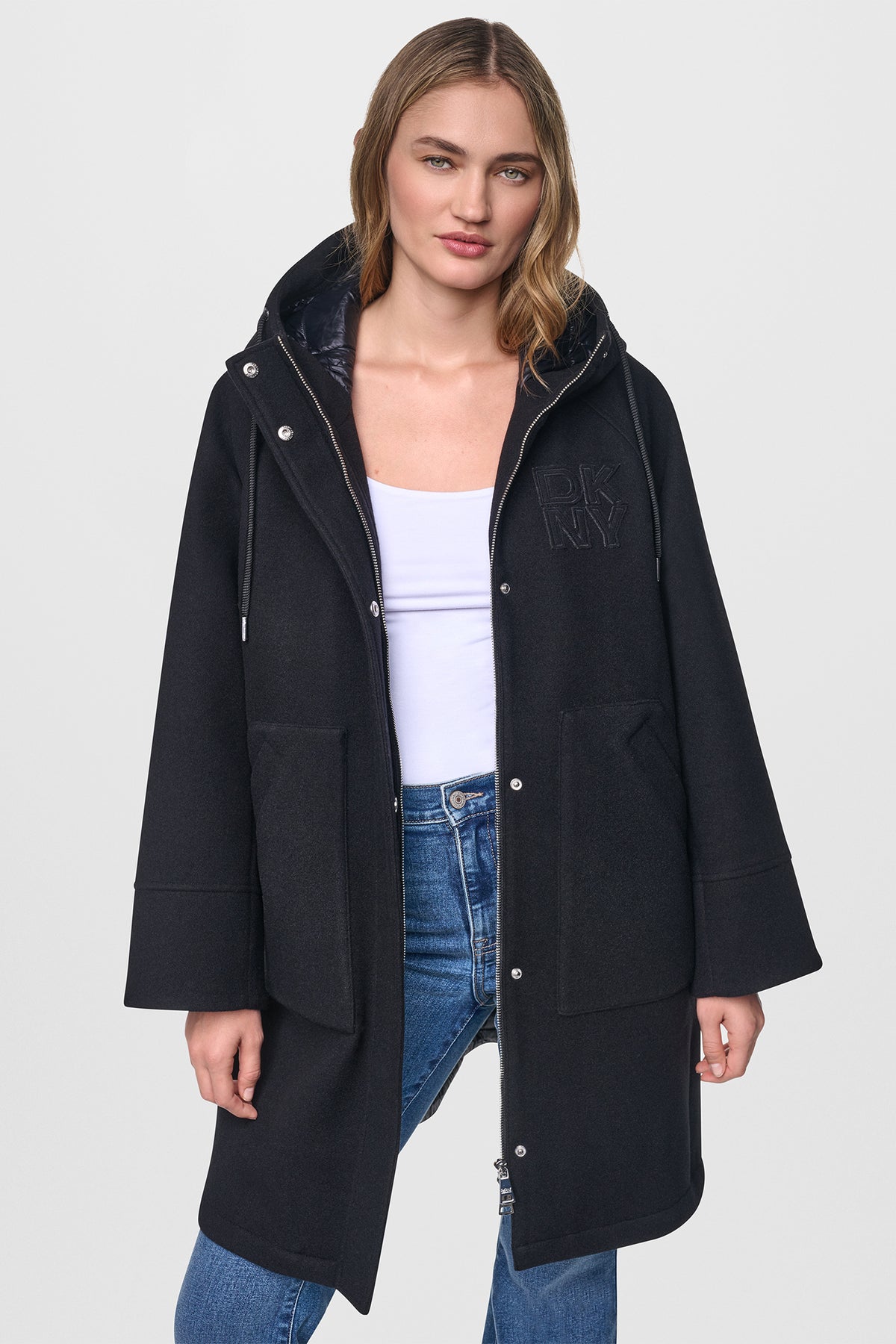 MIX MEDIA HOODED JACKET VIEW 2