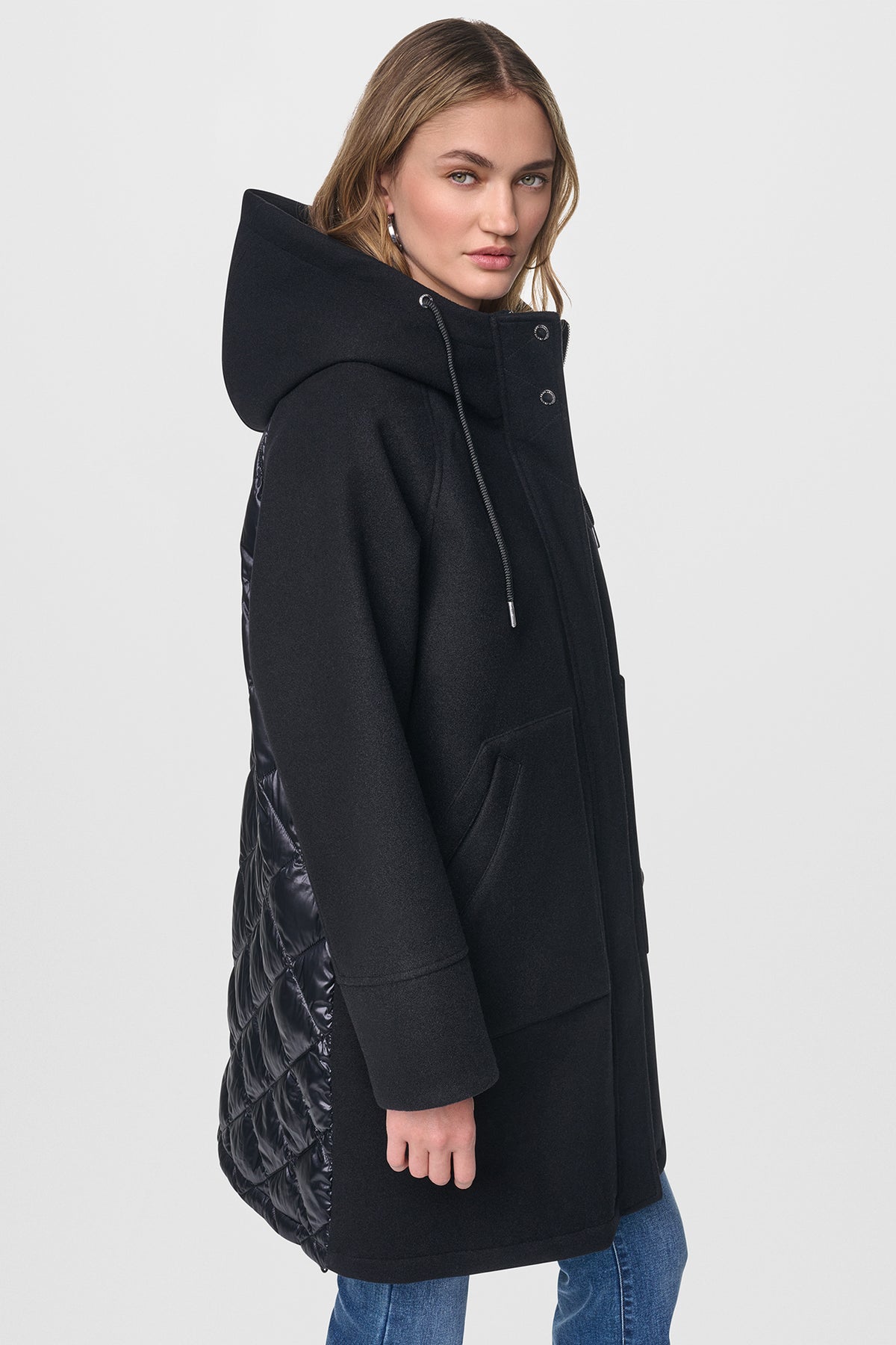 MIX MEDIA HOODED JACKET VIEW 2
