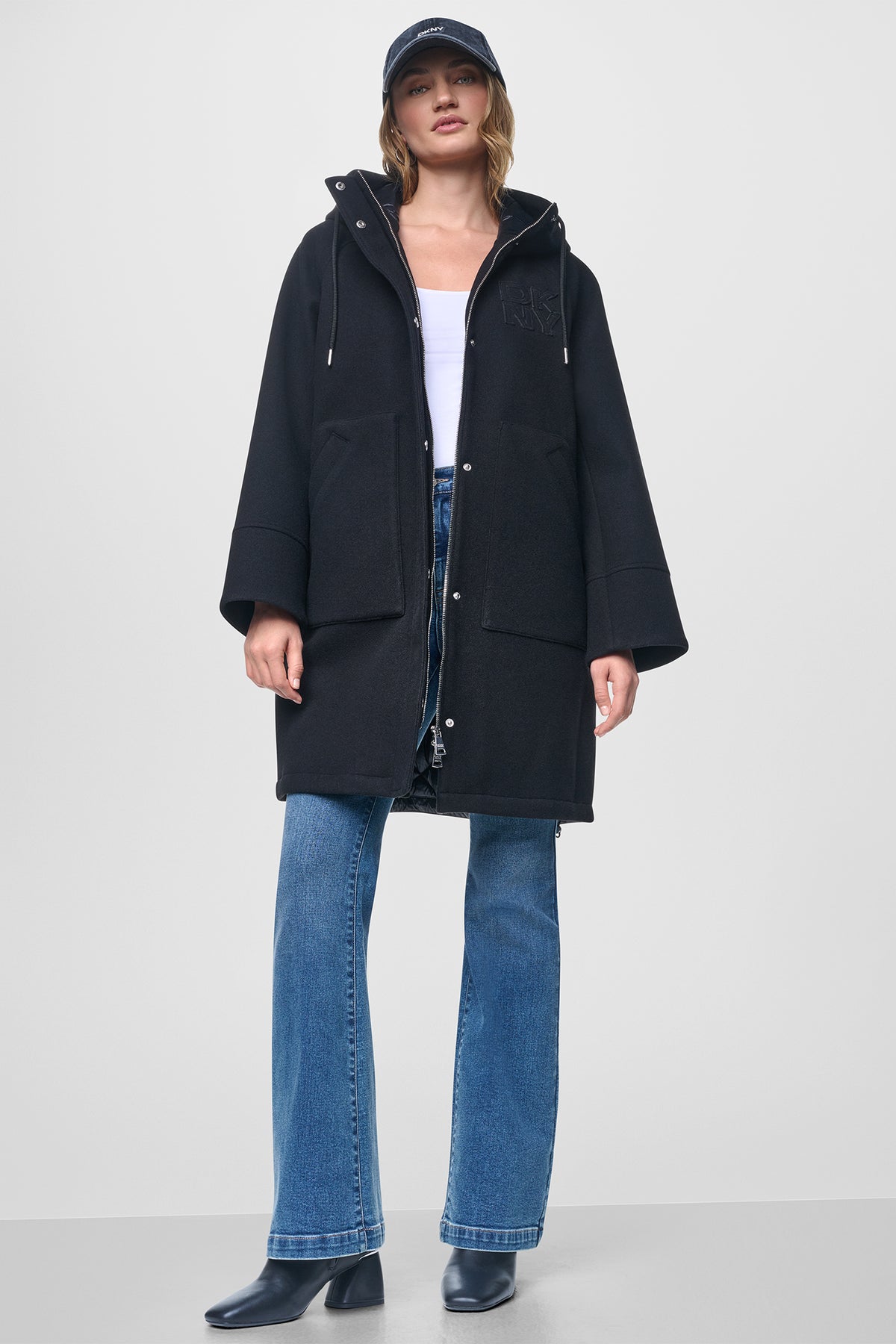 MIX MEDIA HOODED JACKET VIEW 1