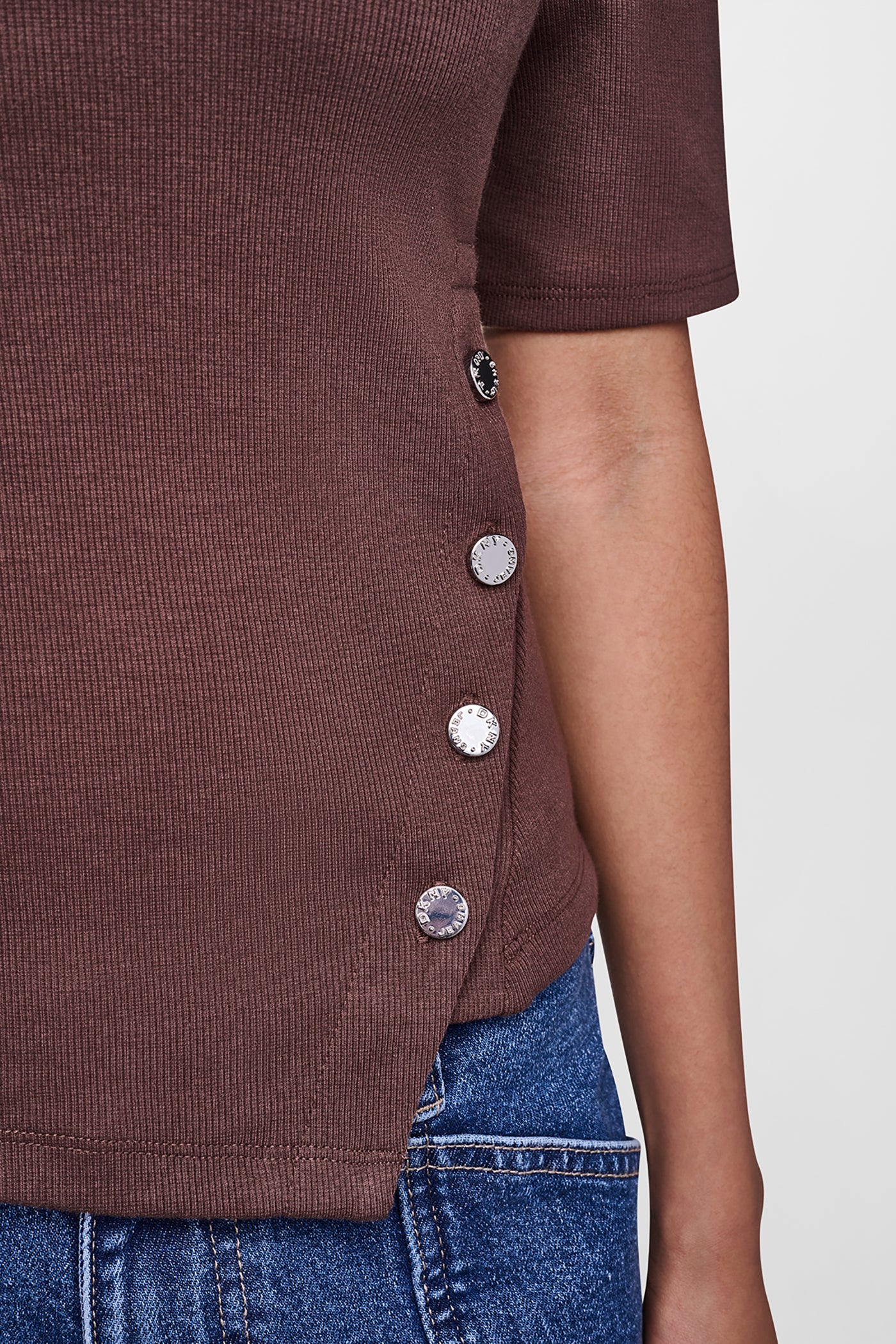 Short Sleeve Asymmetric Top | DKNY