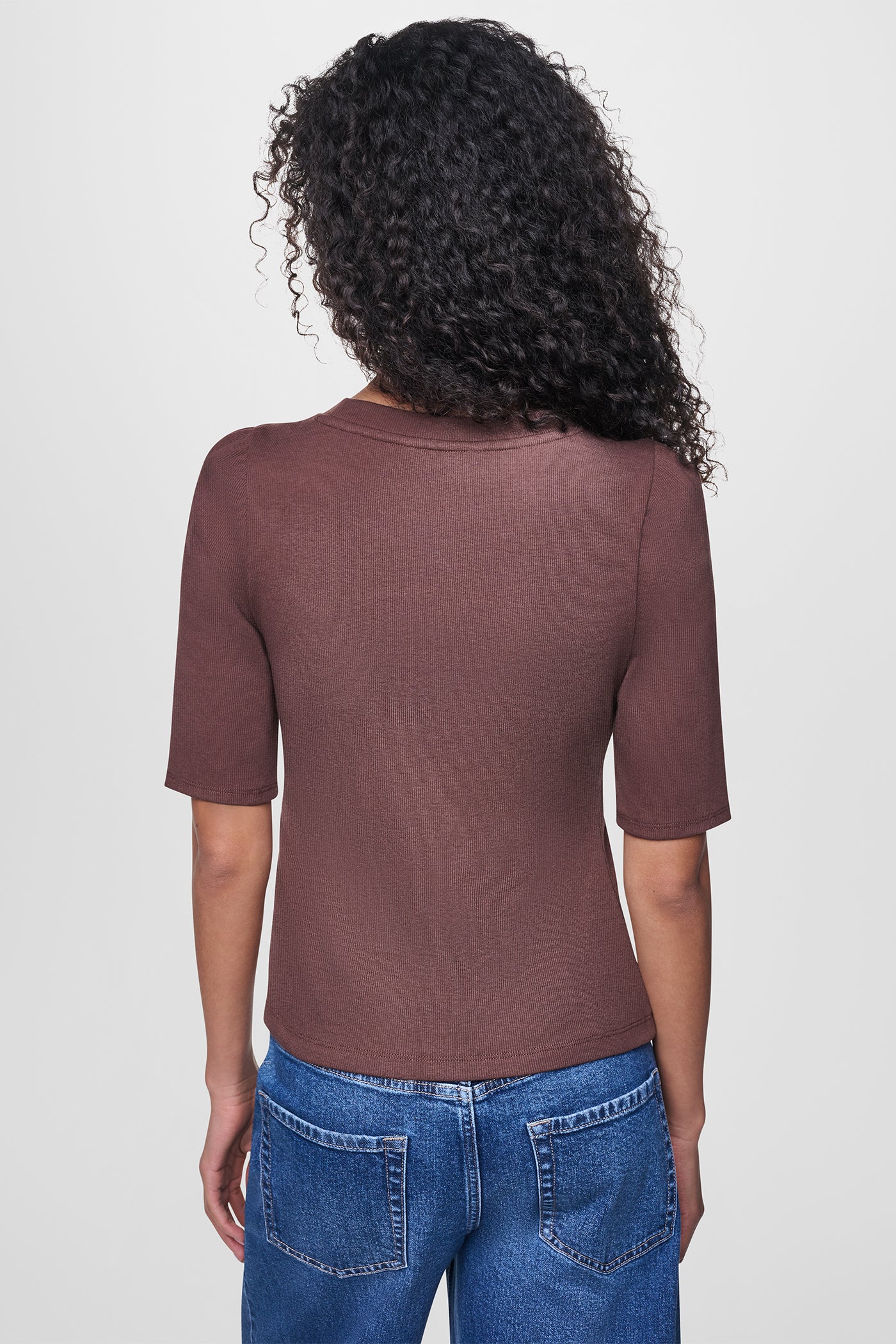 PUFF SLEEVE ASYMMETRIC TOP VIEW 3 | WOMEN'S SWEATERS & TOPS