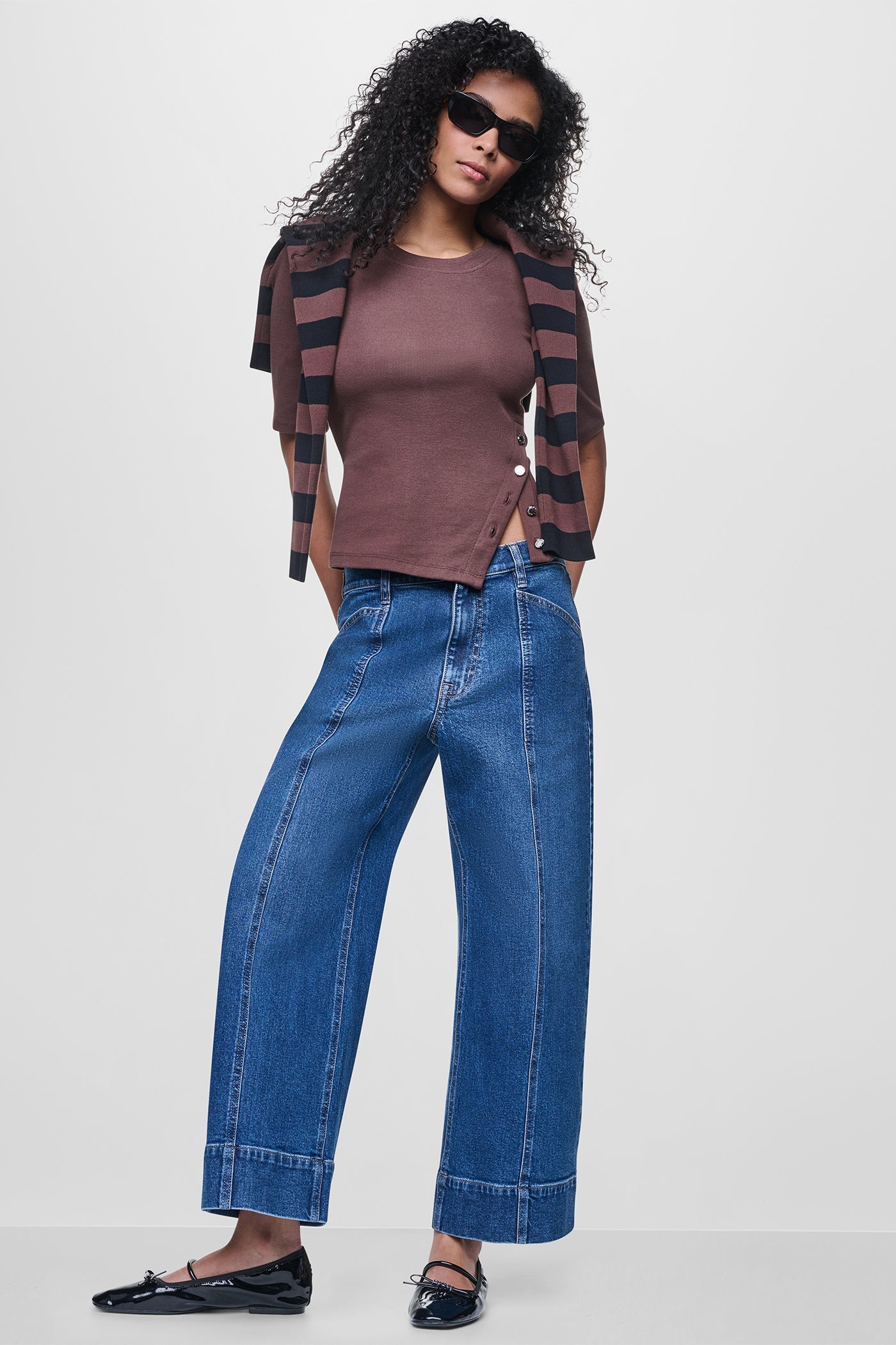 PUFF SLEEVE ASYMMETRIC TOP VIEW 5 | WOMEN'S SWEATERS & TOPS