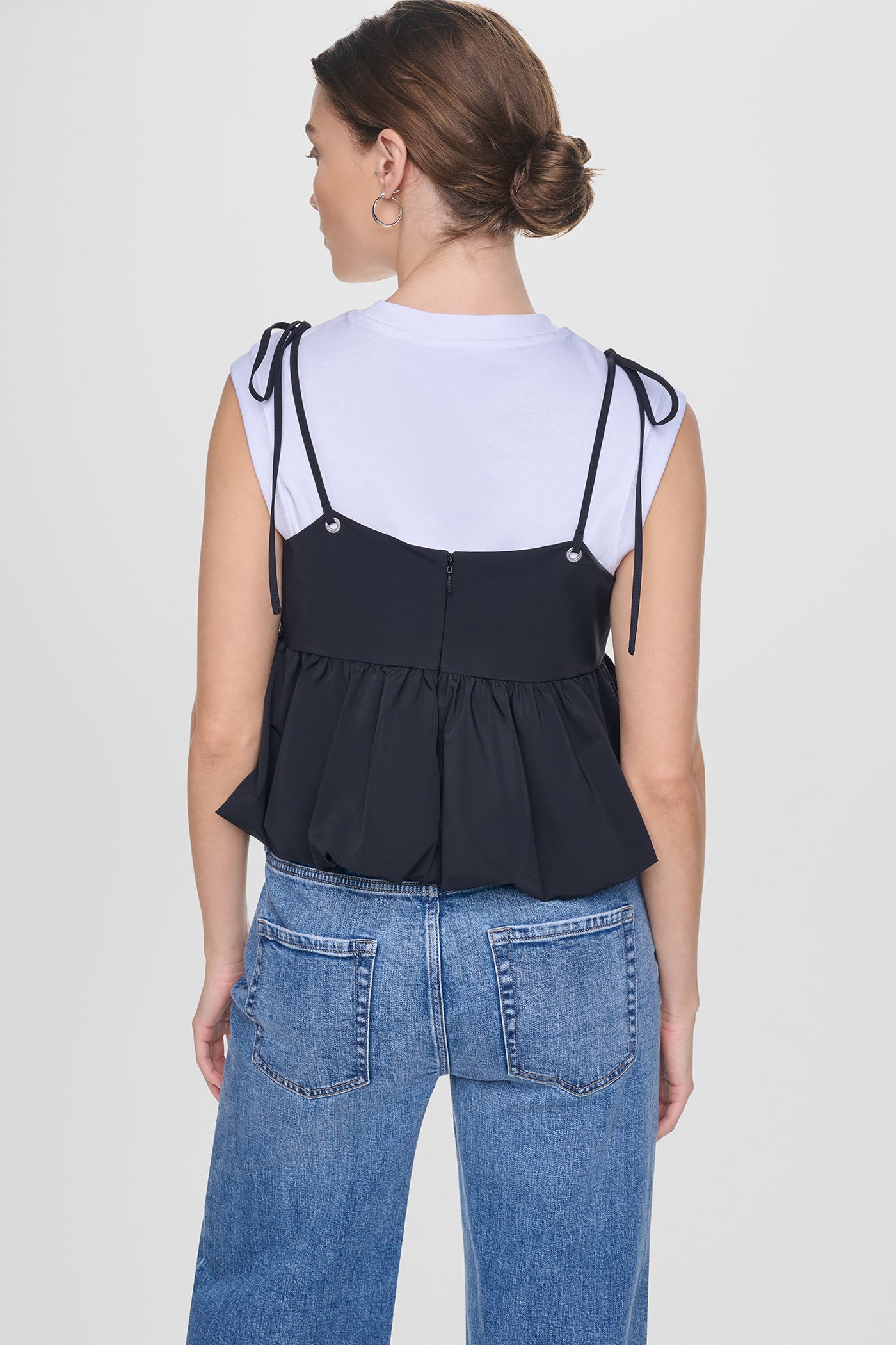 PEPLUM TANK WITH TIED STRAPS VIEW 3