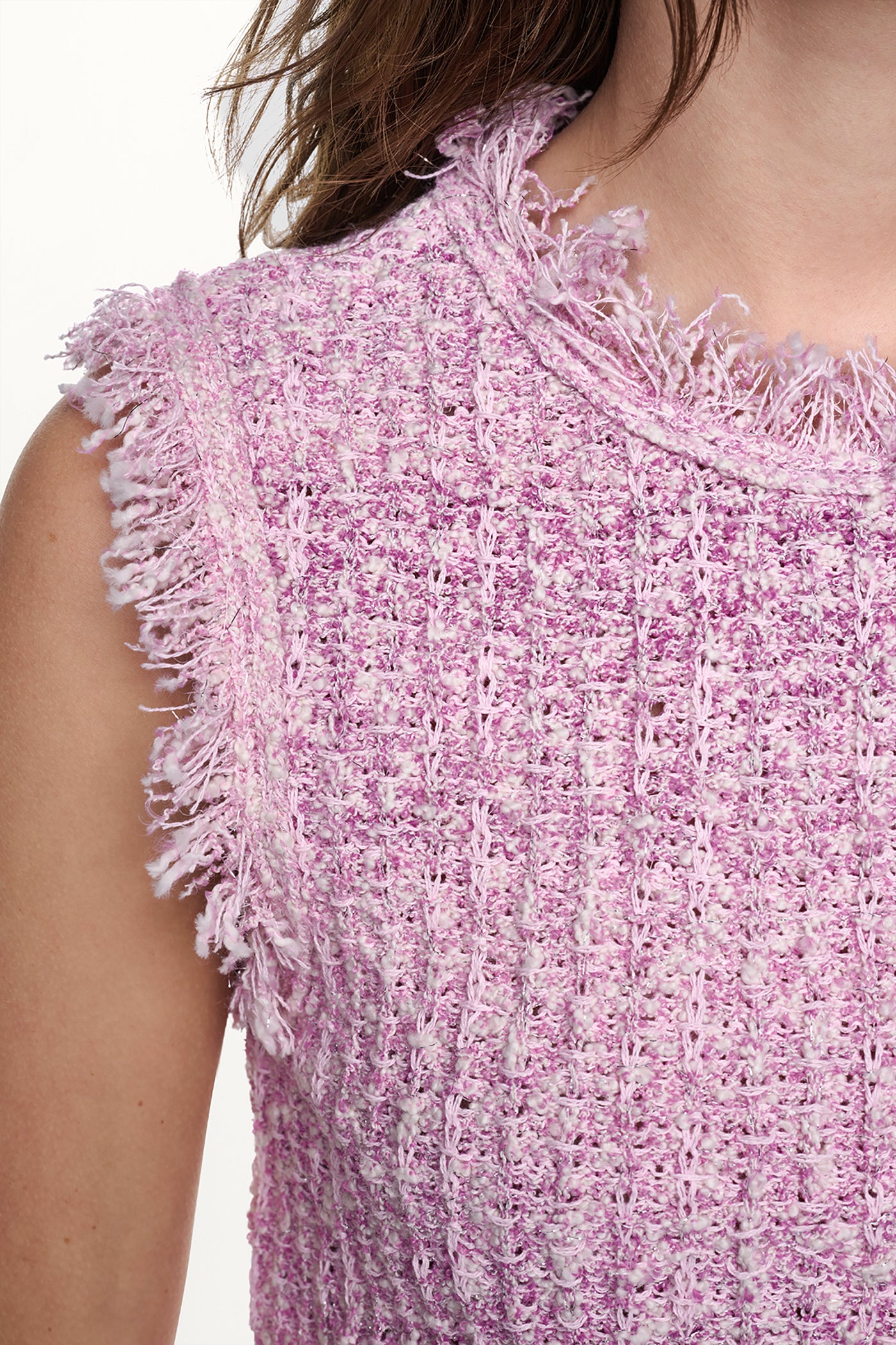 SLEEVELESS FRINGE TRIM SWEATER VIEW 8 | WOMEN'S SWEATERS & TOPS