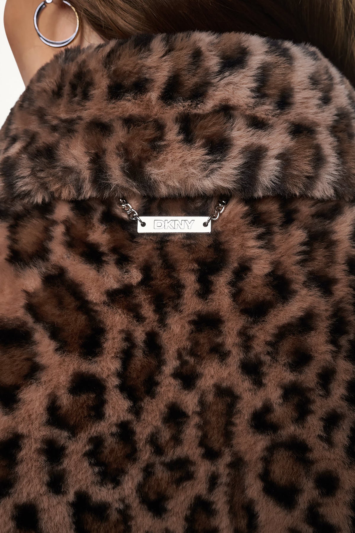 ASYMMETRICAL FAUX FUR PONCHO VIEW 2