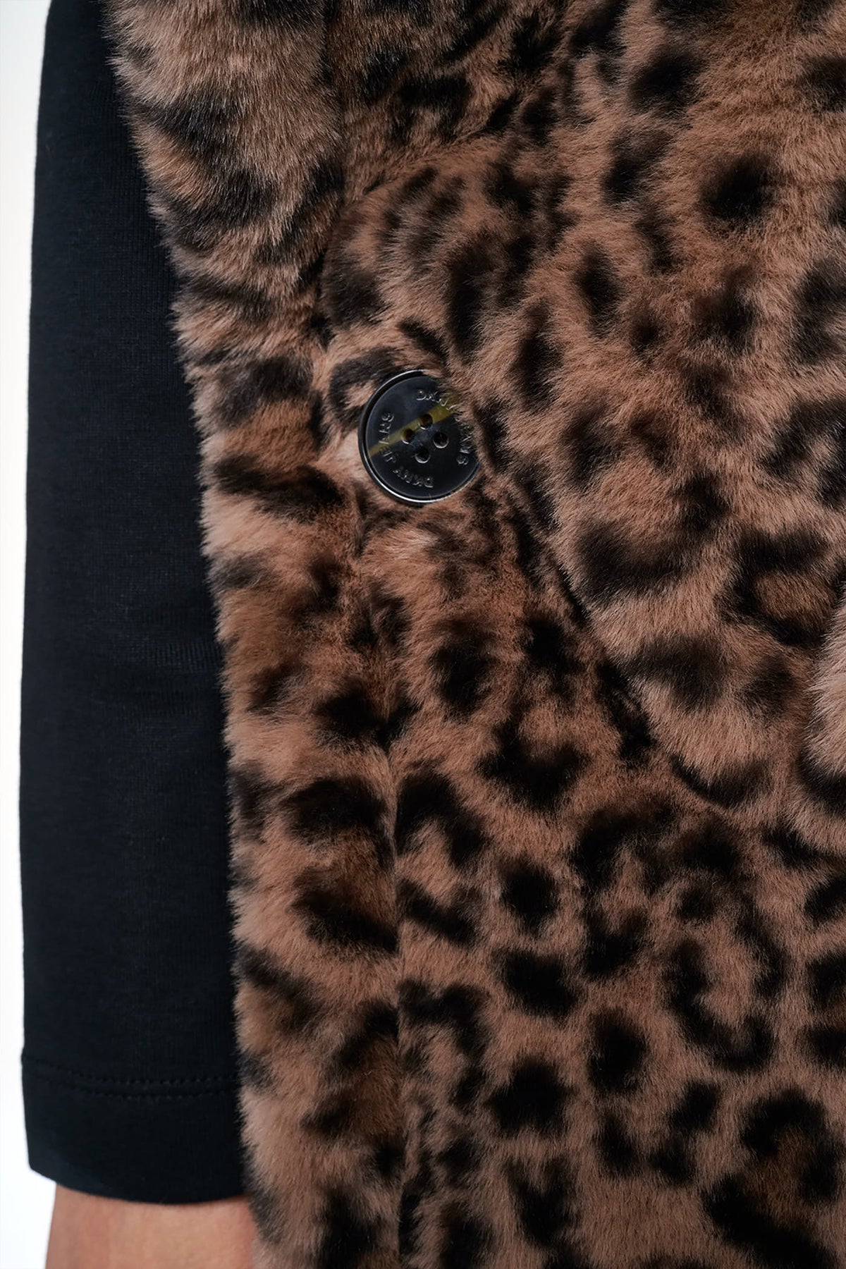 ASYMMETRICAL FAUX FUR PONCHO VIEW 2