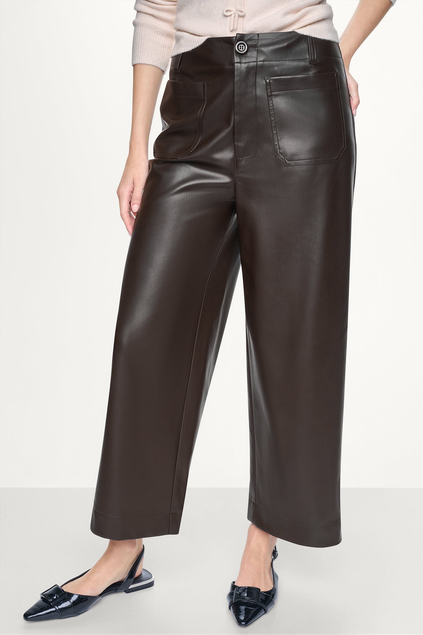 HIGH-RISE CROPPED WIDE LEG PANT VIEW 1
