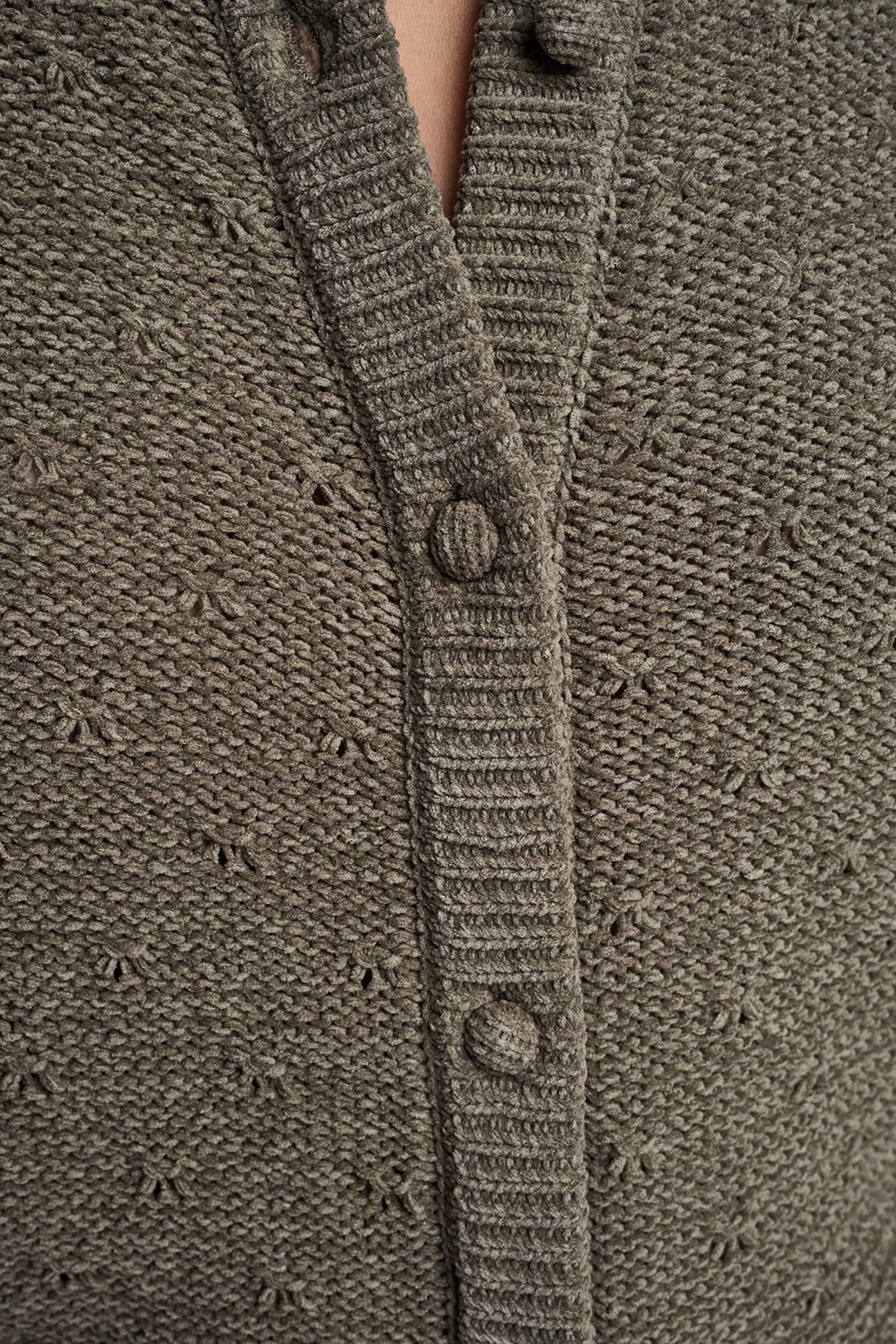 ELBOW SLEEVE CHENILLE CARDIGAN VIEW 6