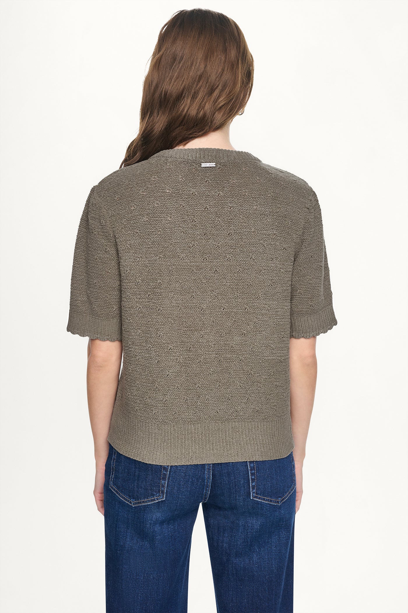 ELBOW SLEEVE CHENILLE CARDIGAN VIEW 3
