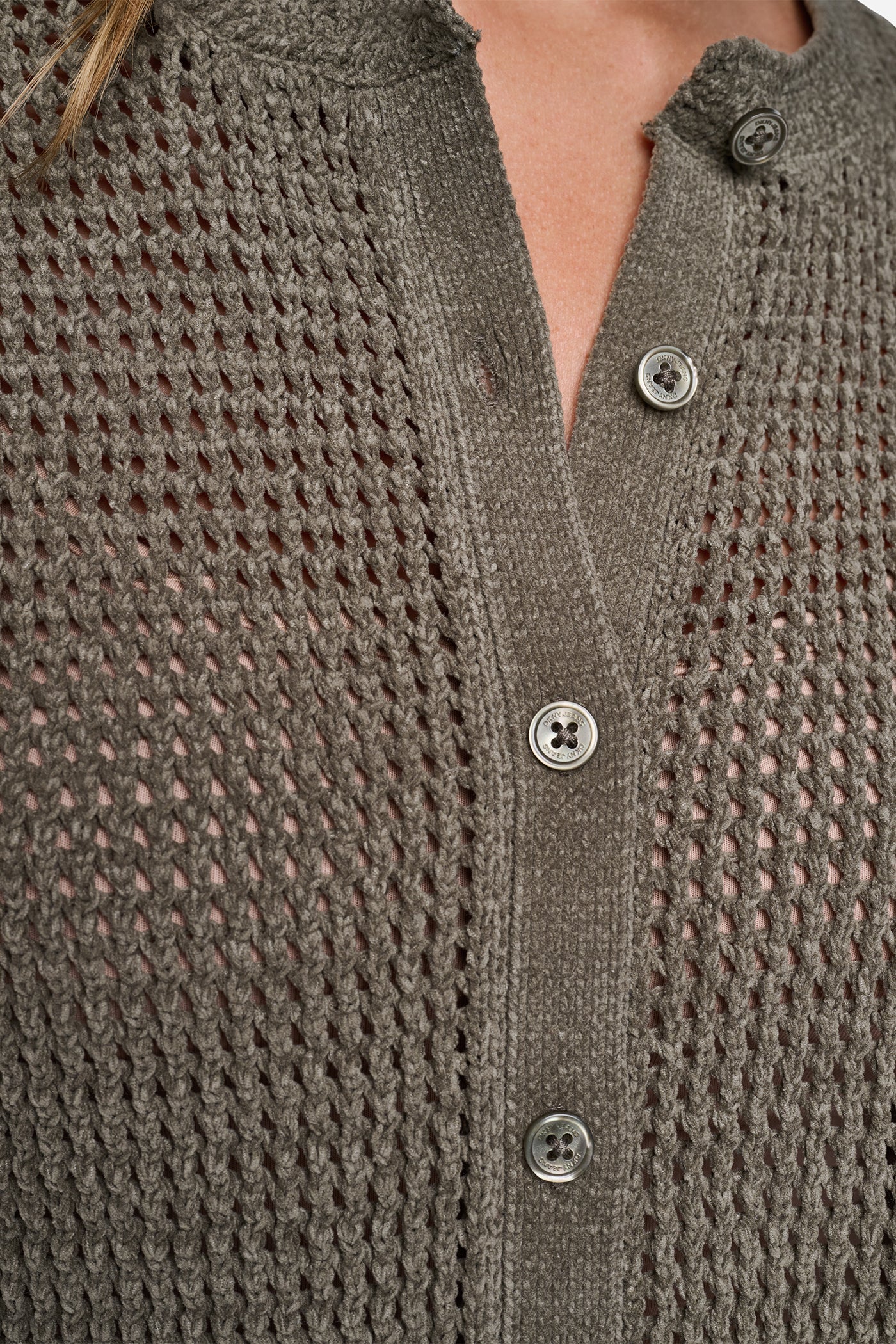OPEN STITCH CHENILLE CARDIGAN VIEW 6