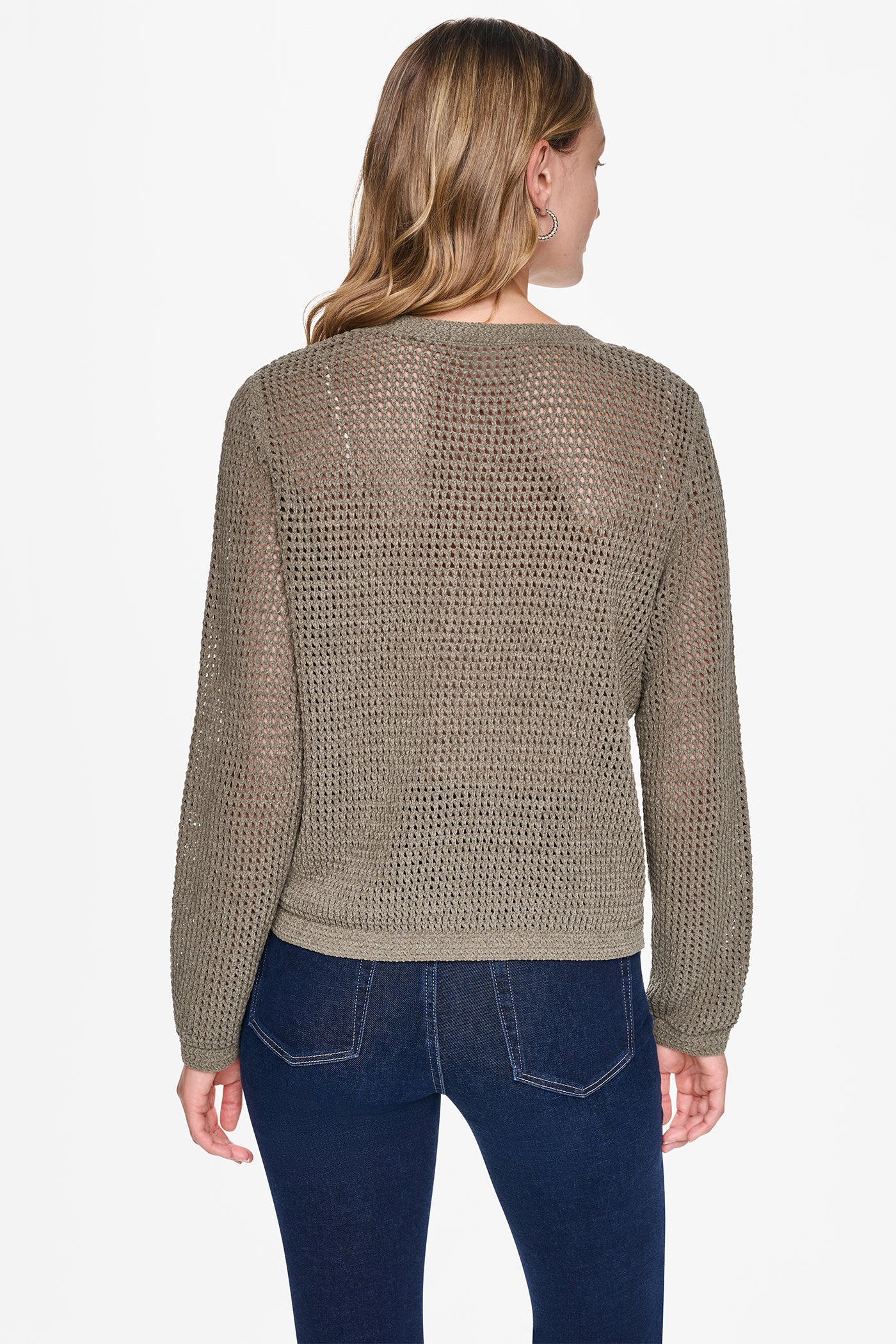 OPEN STITCH CHENILLE CARDIGAN VIEW 3