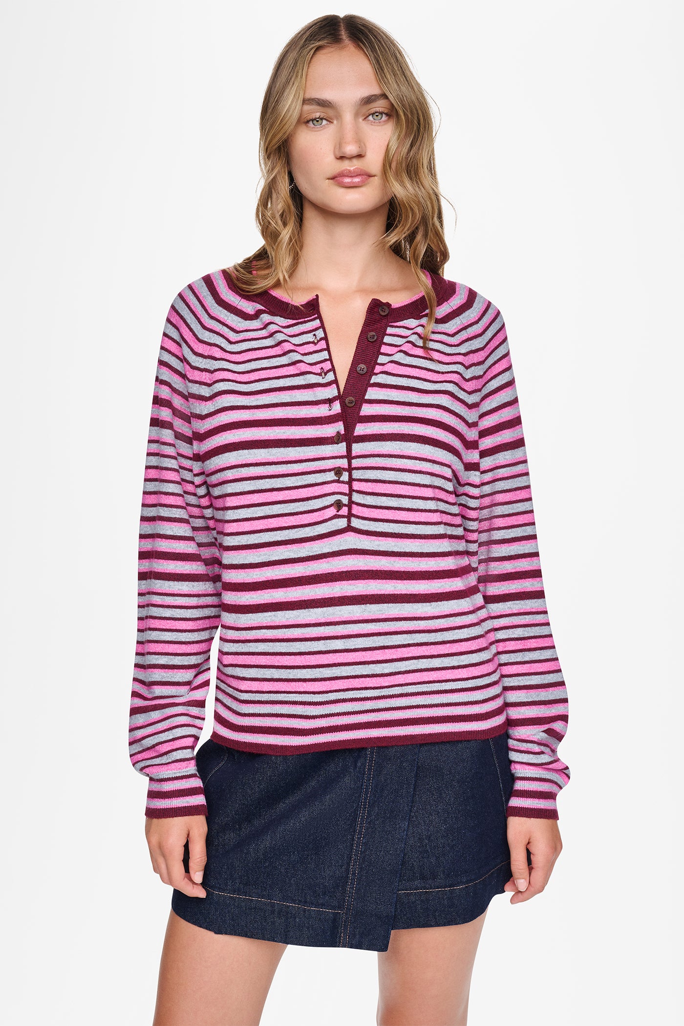 STRIPED HENLEY SWEATER VIEW 5 | New clothing