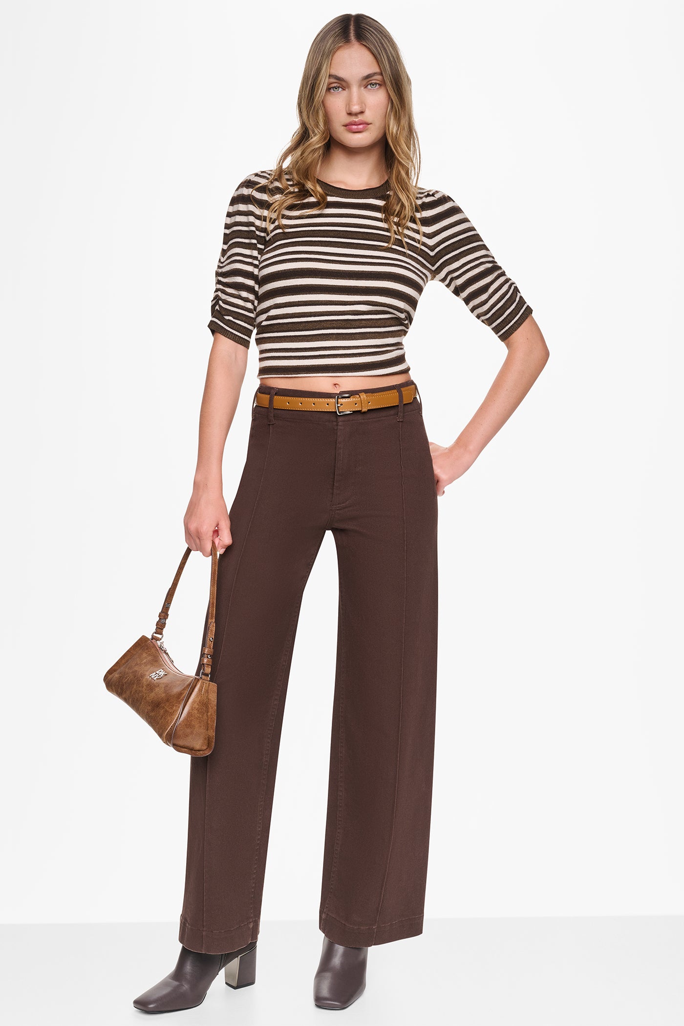 HIGH-RISE PINTUCKED WIDE-LEG JEAN VIEW 7