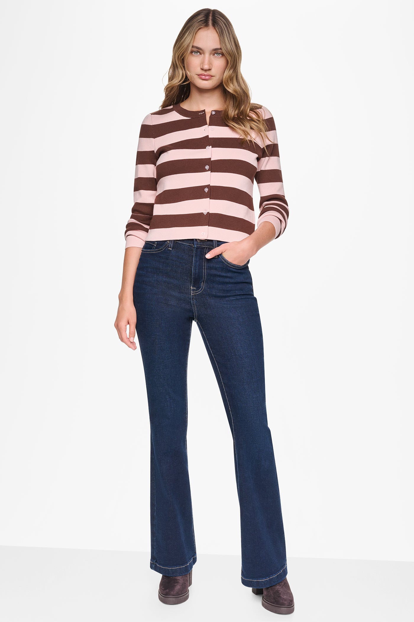 CROPPED STRIPED CARDIGAN VIEW 5