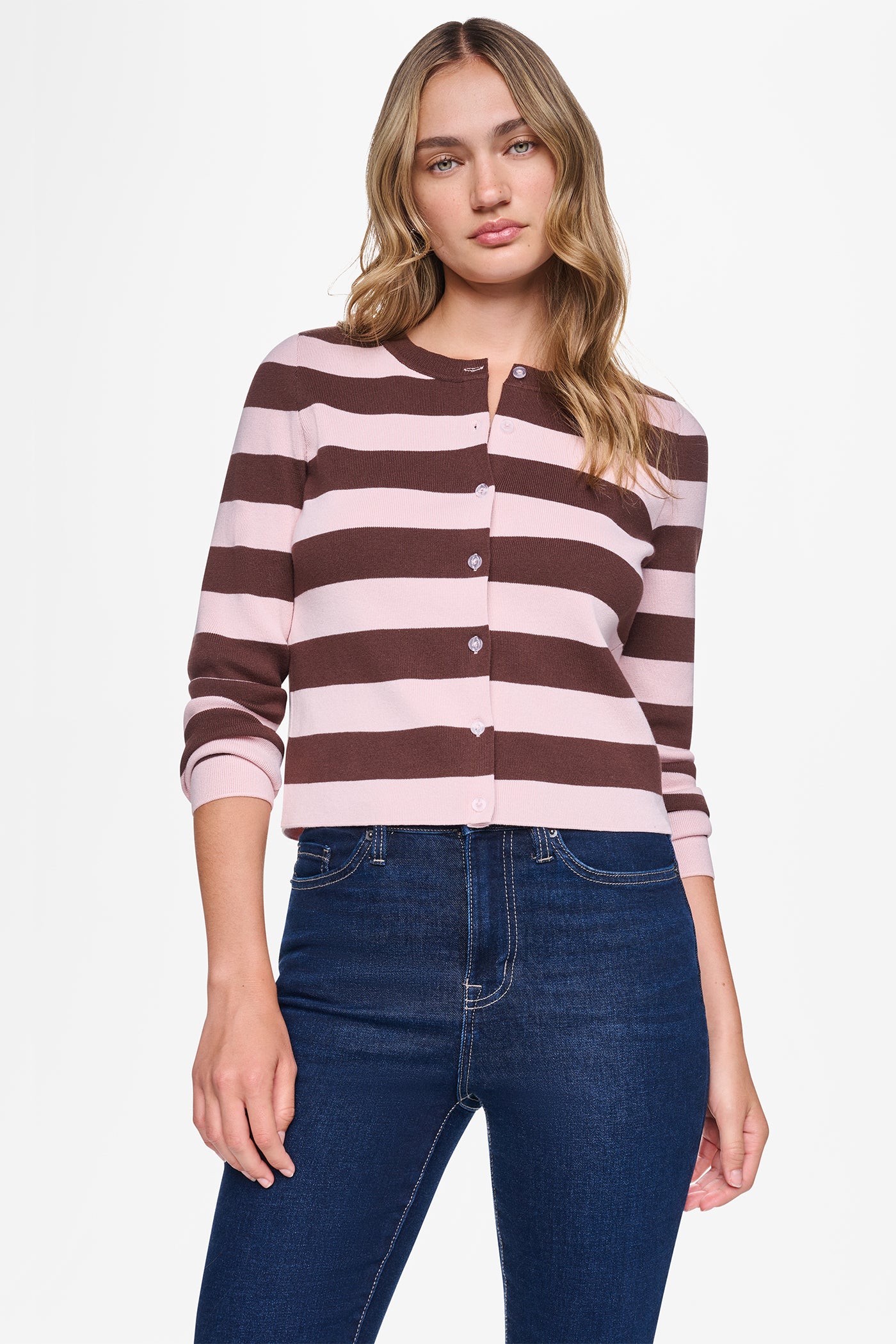CROPPED STRIPED CARDIGAN VIEW 6