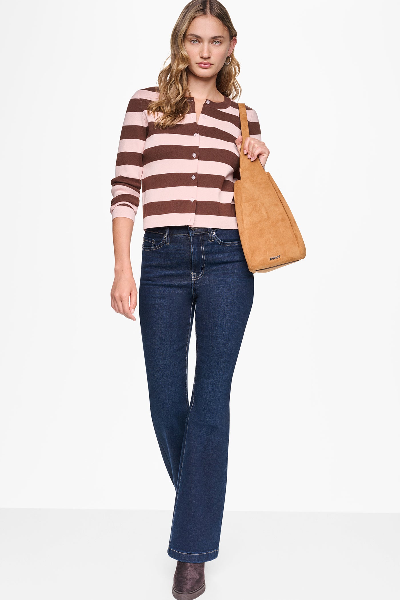 CROPPED STRIPED CARDIGAN VIEW 2