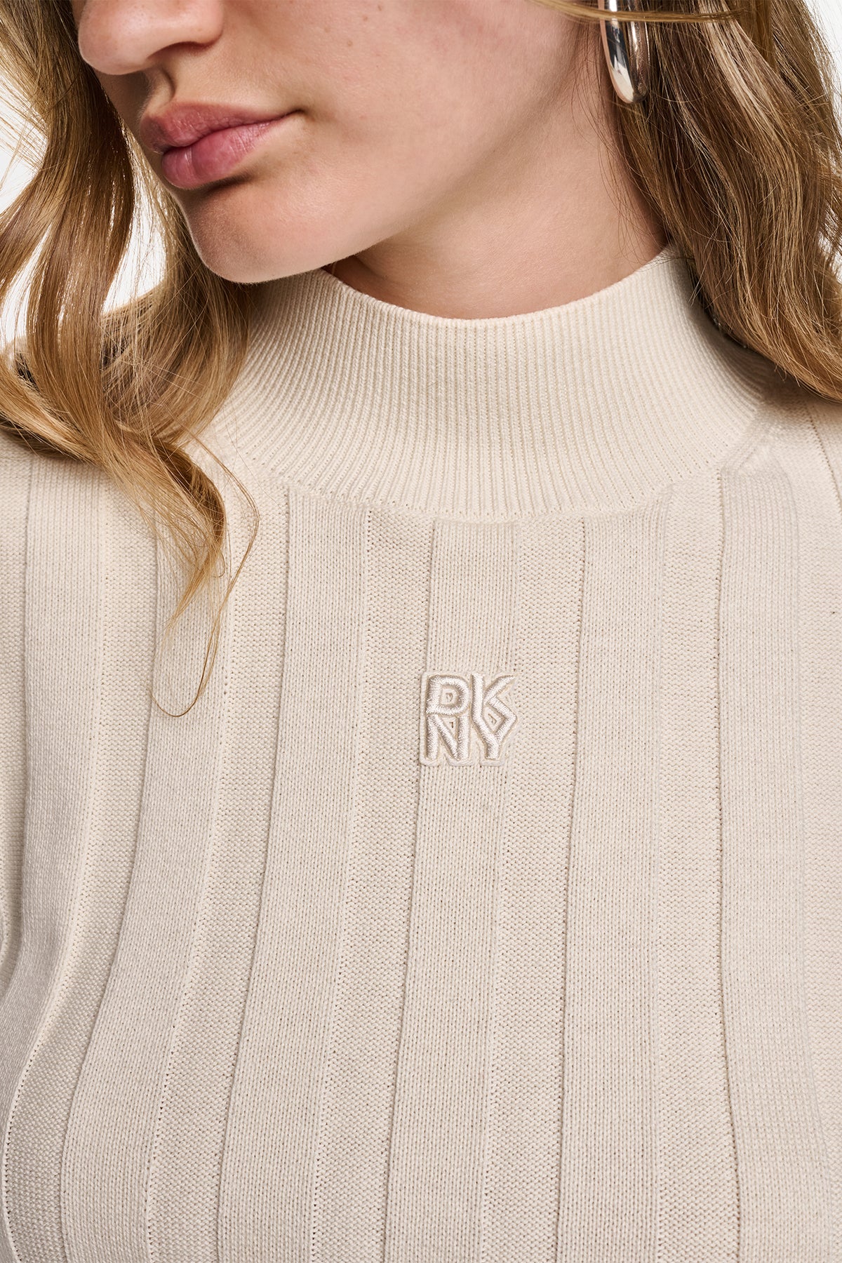 ELBOW SLEEVE WIDE RIB SWEATER VIEW 2