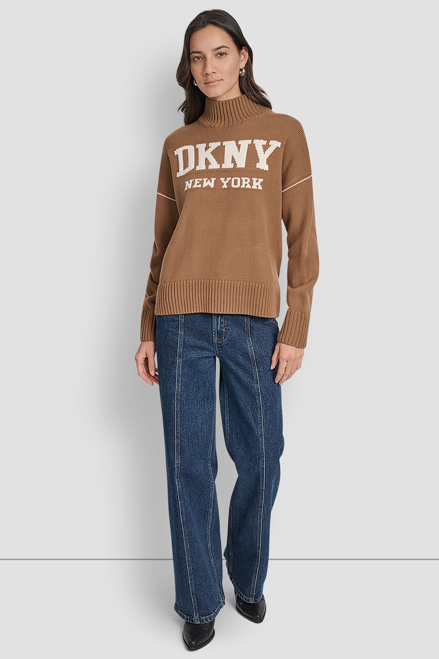 LOGO INTARSIA MOCK-NECK SWEATER VIEW 6 | Clothing