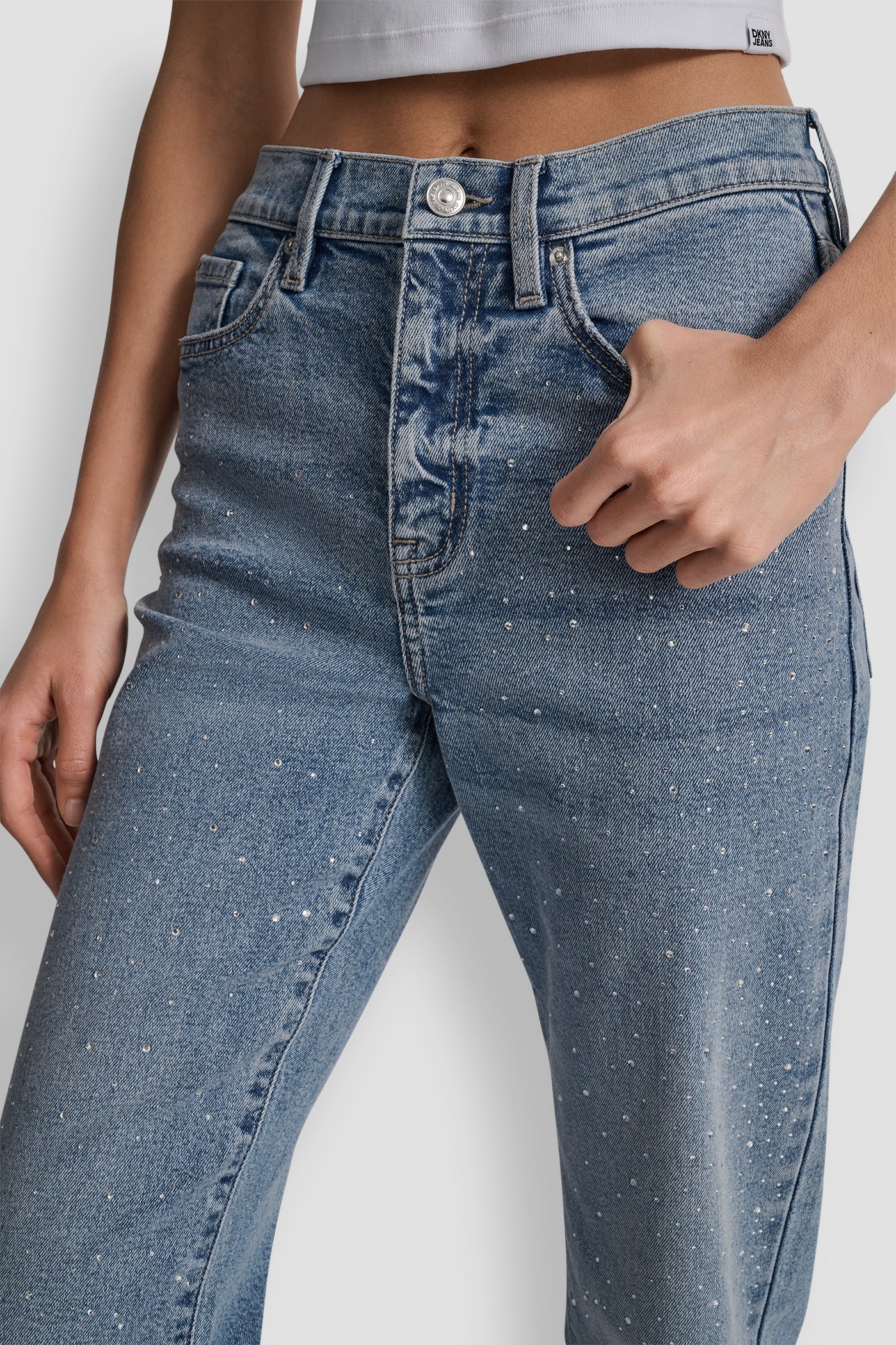 HIGH RISE CLASSIC STRAIGHT WITH MIXED EMBELLISHMENT VIEW 4 | New Arrivals