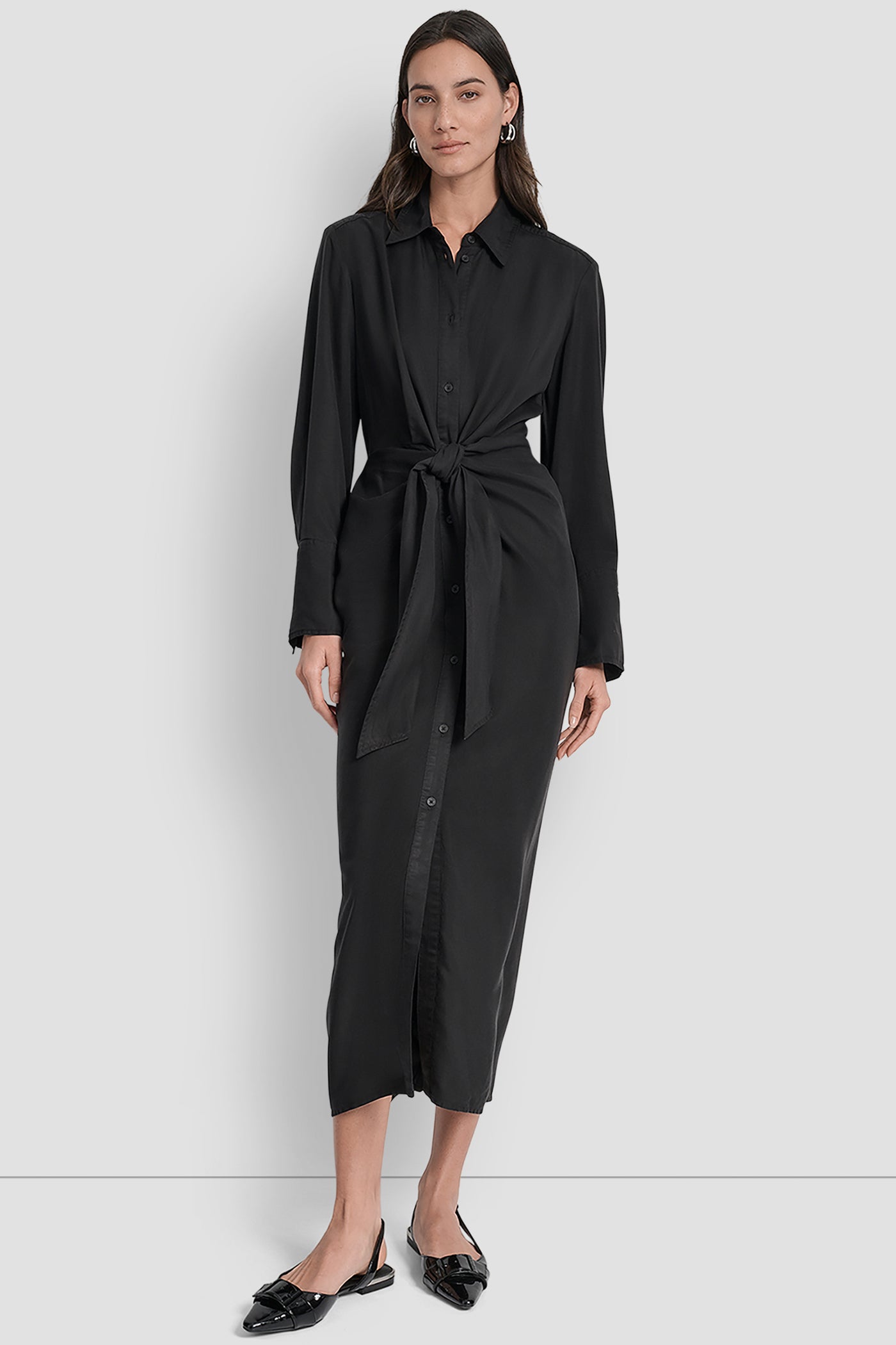 Garment Dye Long Sleeve Button Front Shirt Dress | Shirt Dress | DKNY Garment Dye Long Sleeve Button Front Shirt Dress | Shirt Dress | DKNY