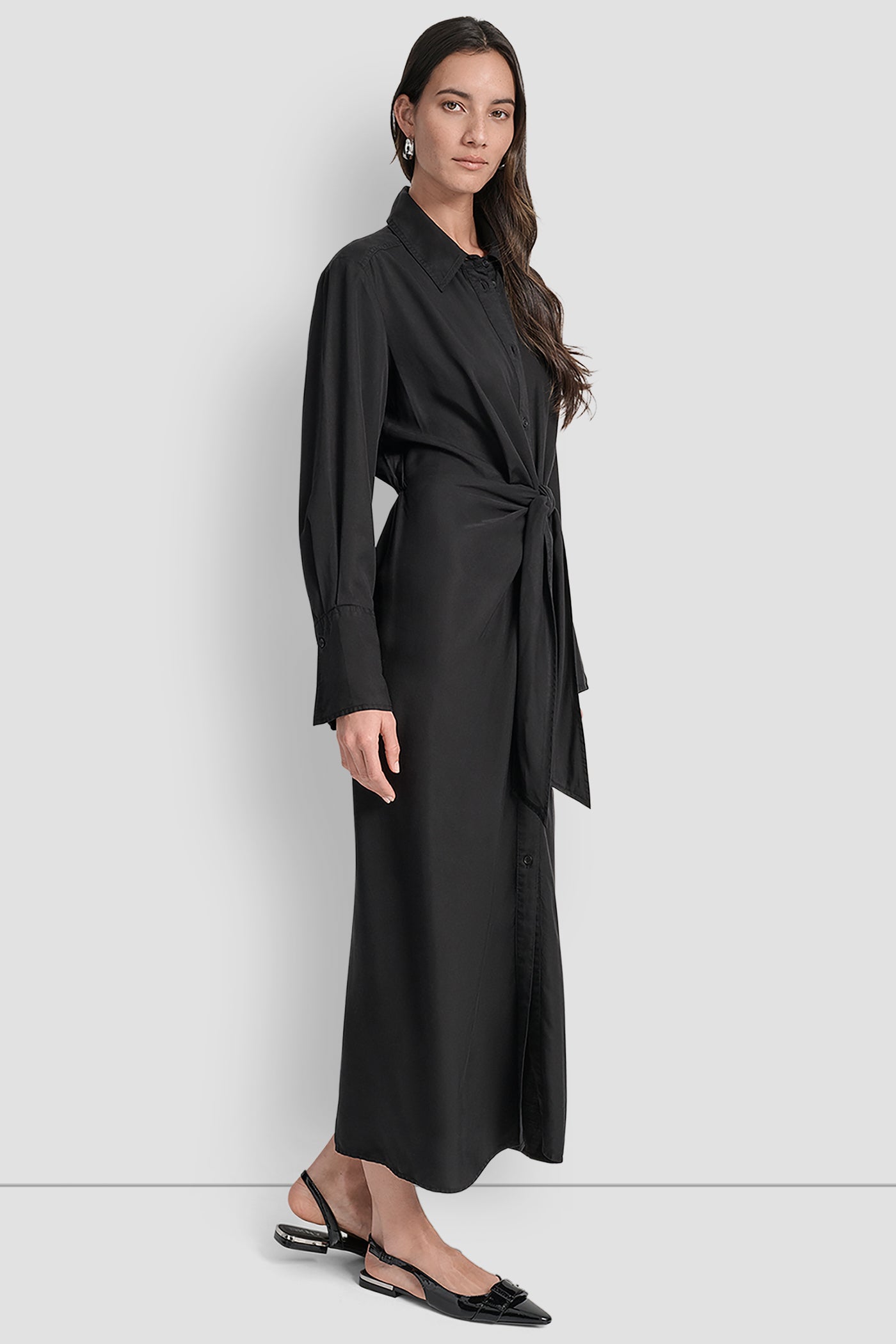 Garment Dye Long Sleeve Button Front Shirt Dress | Shirt Dress | DKNY Garment Dye Long Sleeve Button Front Shirt Dress | Shirt Dress | DKNY
