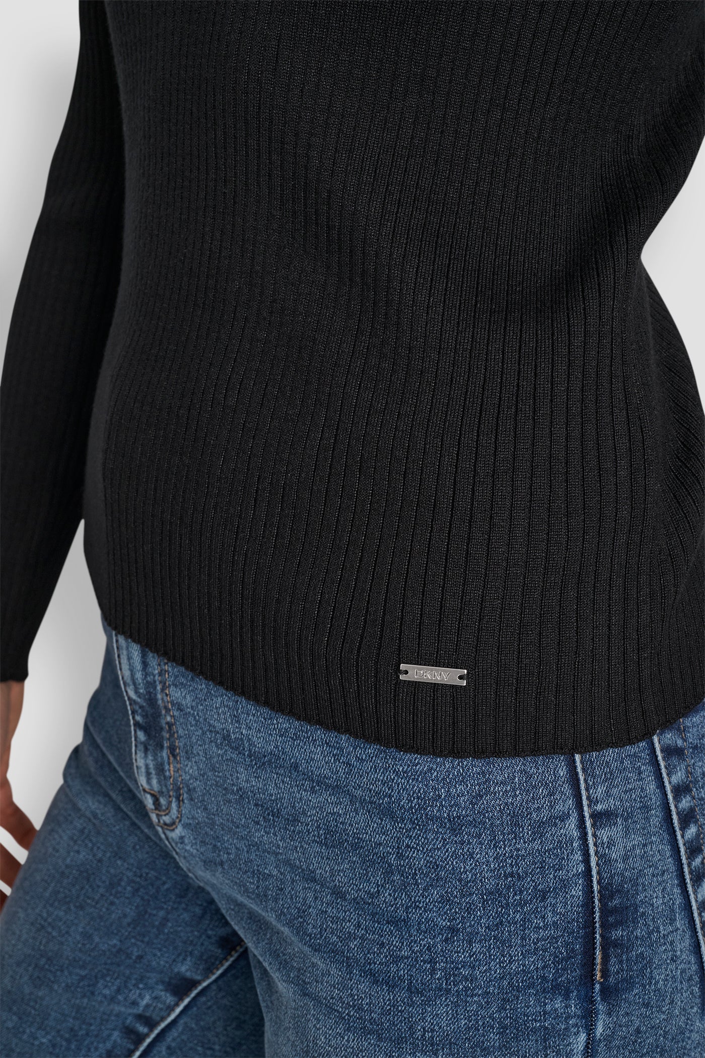 LONG SLEEVE RIB POLO SWEATER VIEW 5 | WOMEN'S SWEATERS & TOPS