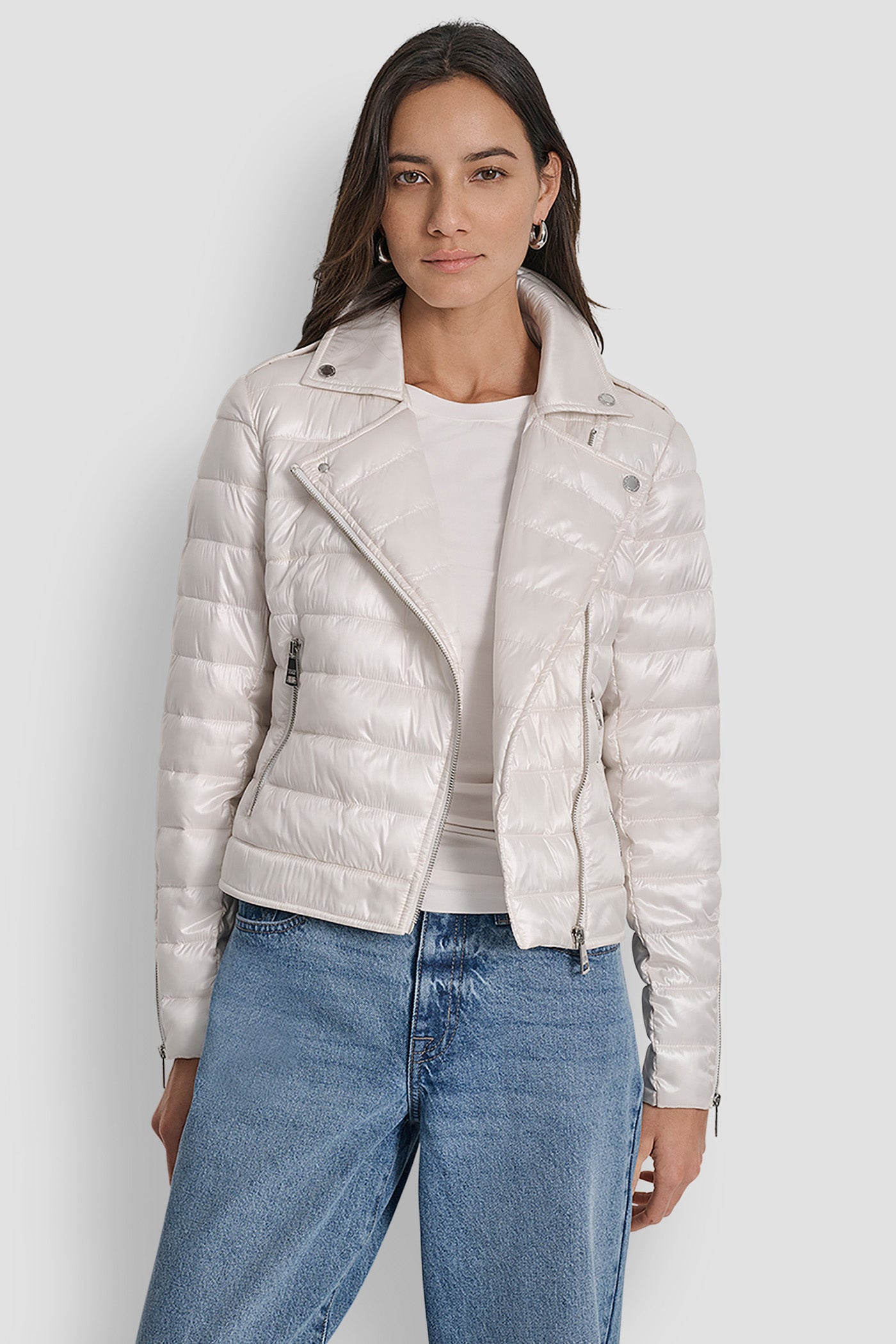 MOTO STYLE LIGHT WEIGHT PUFFER JACKET VIEW 4 | New Arrivals