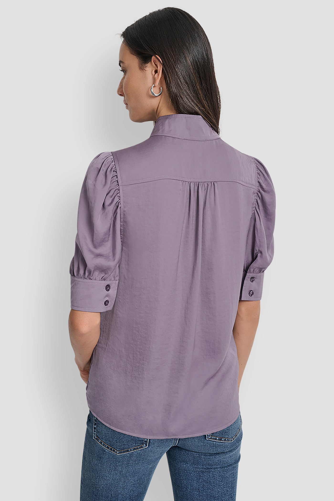 VESPER PUFF SLEEVE SHIRT, BACK VIEW | New Arrivals