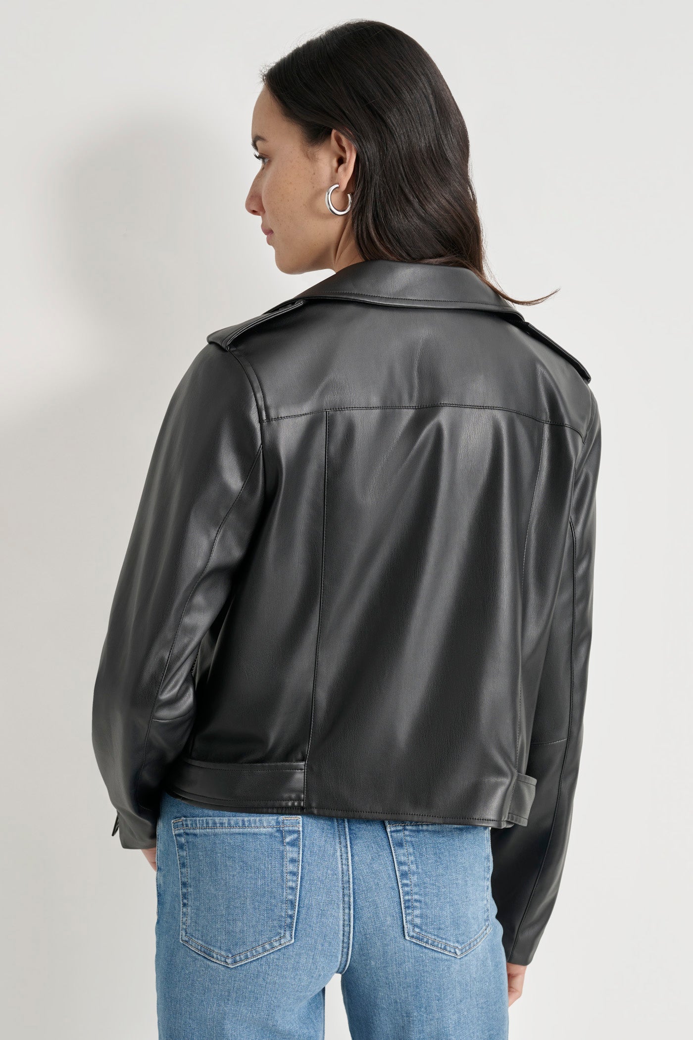 FAUX LEATHER MOTO JACKET VIEW 2