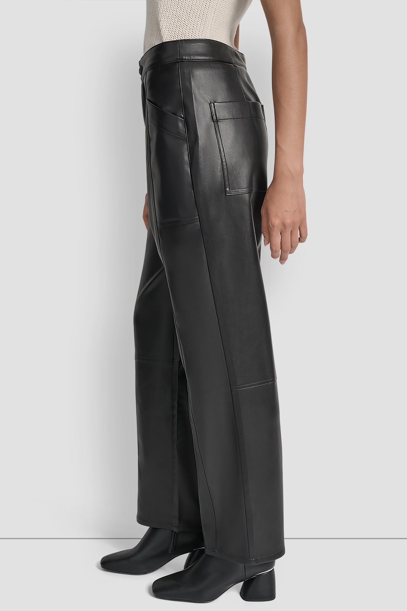 HIGH RISE STRAIGHT LEG SEAMED PANT VIEW 3 | New Arrivals