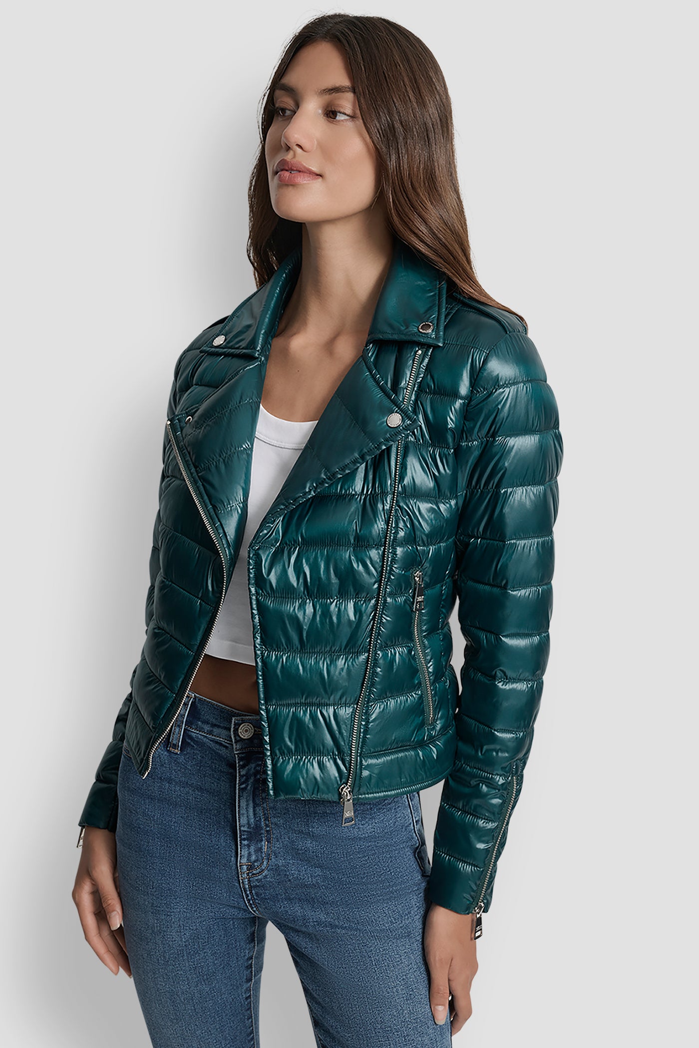MOTO STYLE LIGHT WEIGHT PUFFER JACKET VIEW 4 | New Arrivals