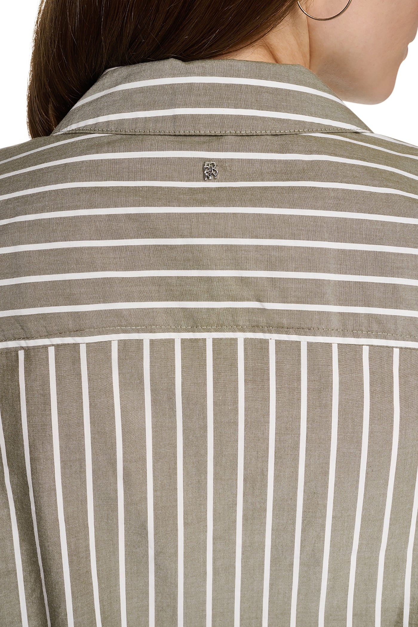 STRIPED RUCHED SHIRT VIEW 6