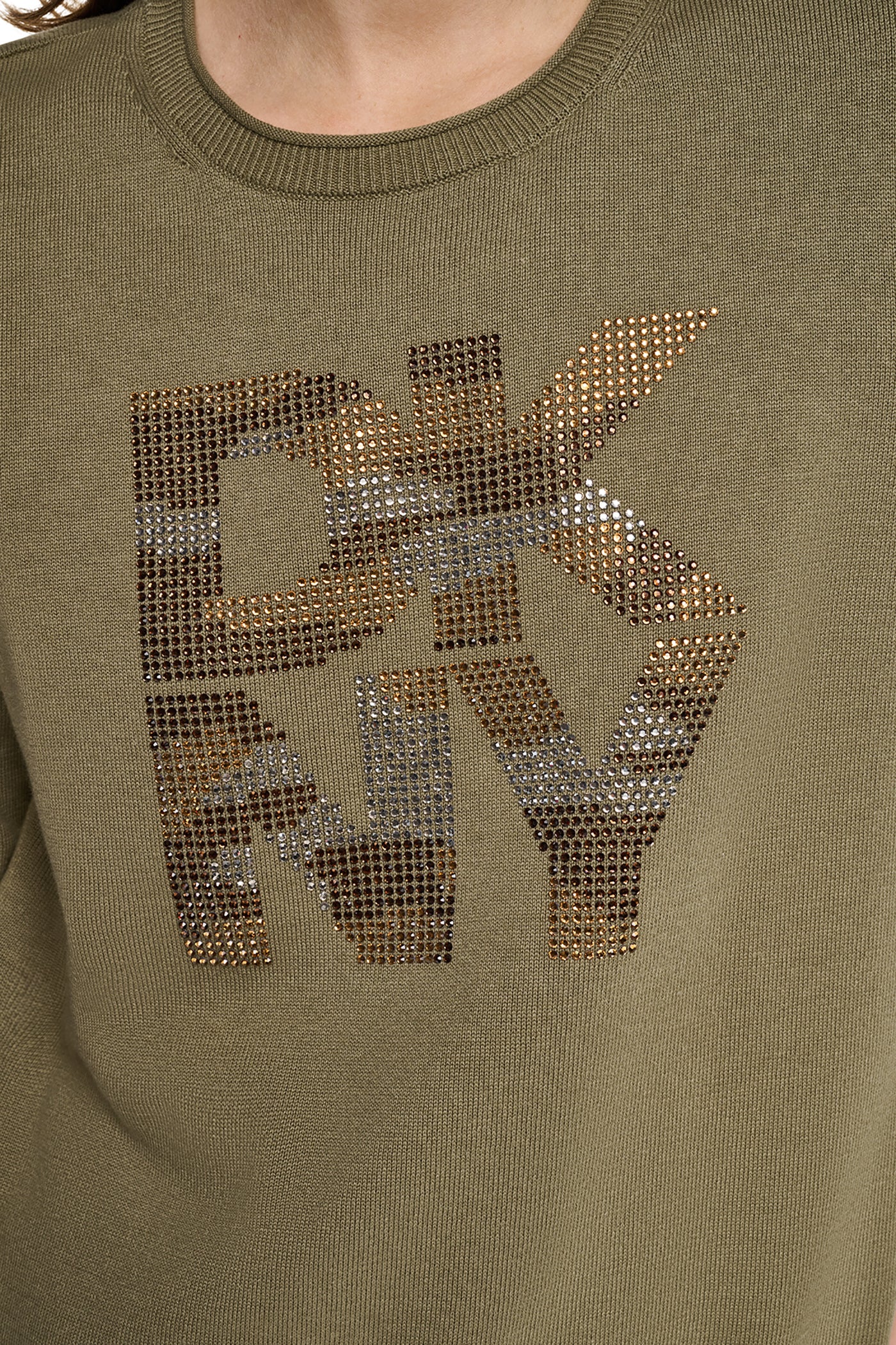CAMO RHINESTONE LOGO SWEATER VIEW 6